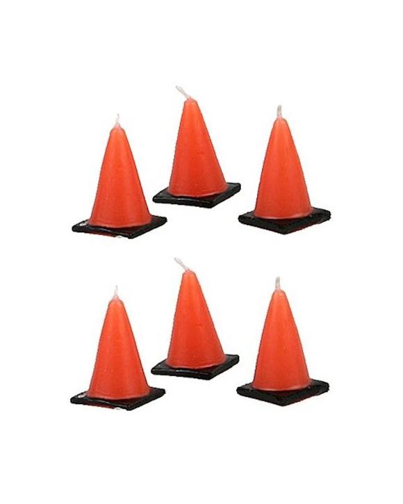 Creative Converting Construction Cone Candle Set Pack of 6     
.