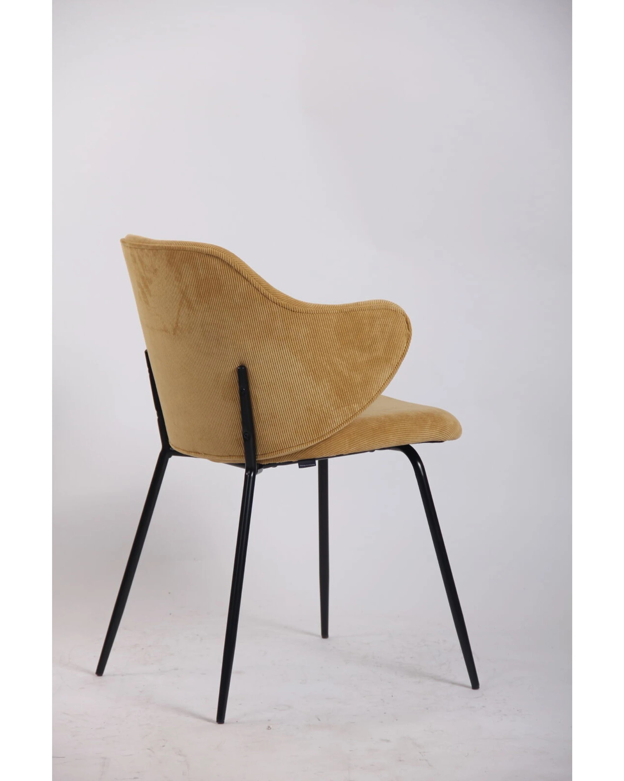 4 BR Home Set of 2 Dining Chairs with Corduroy Upholstery and Metal Legs, 4 of 7