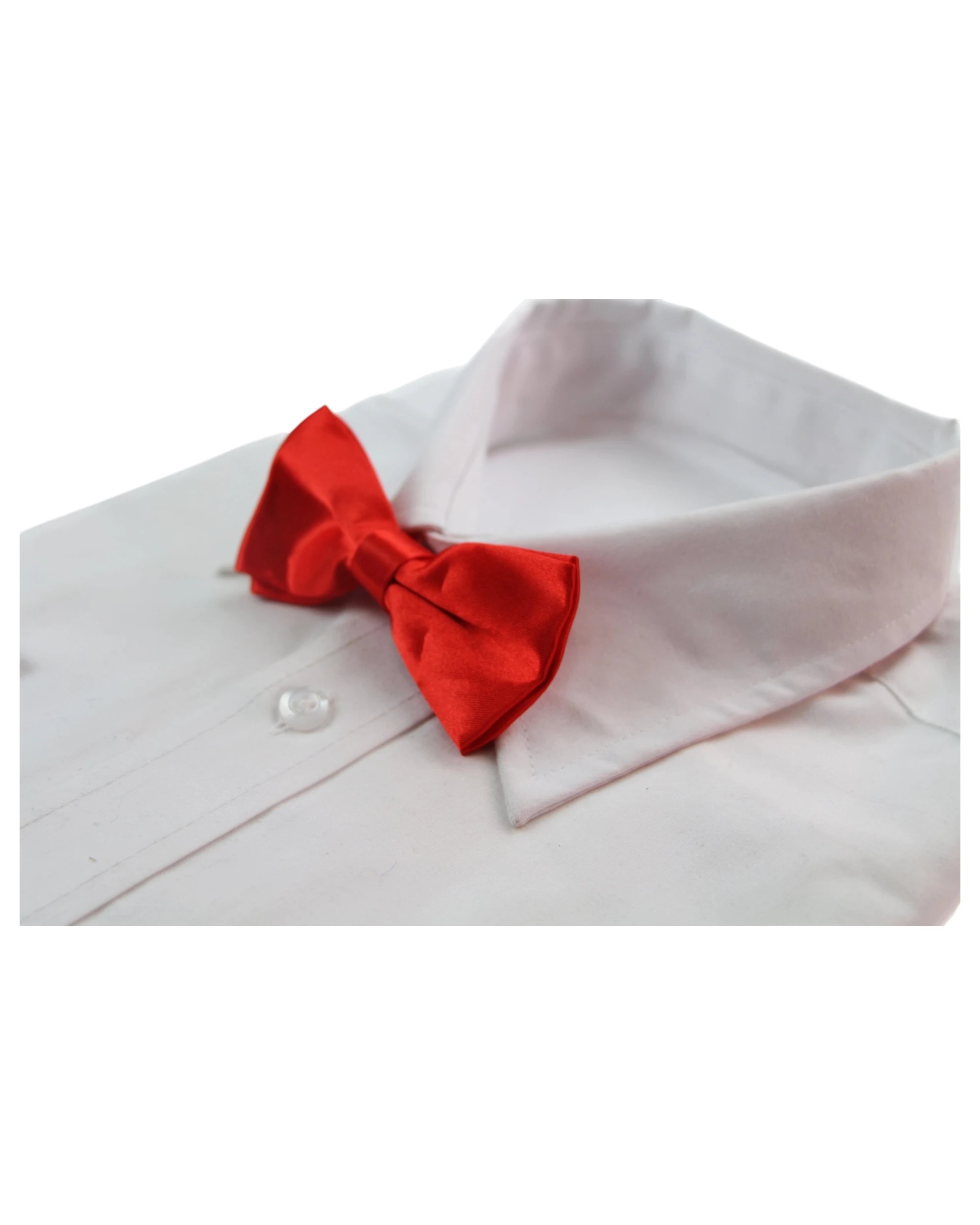 1 Zasel Boys Red Orange Plain Bow Tie, 1 of 3