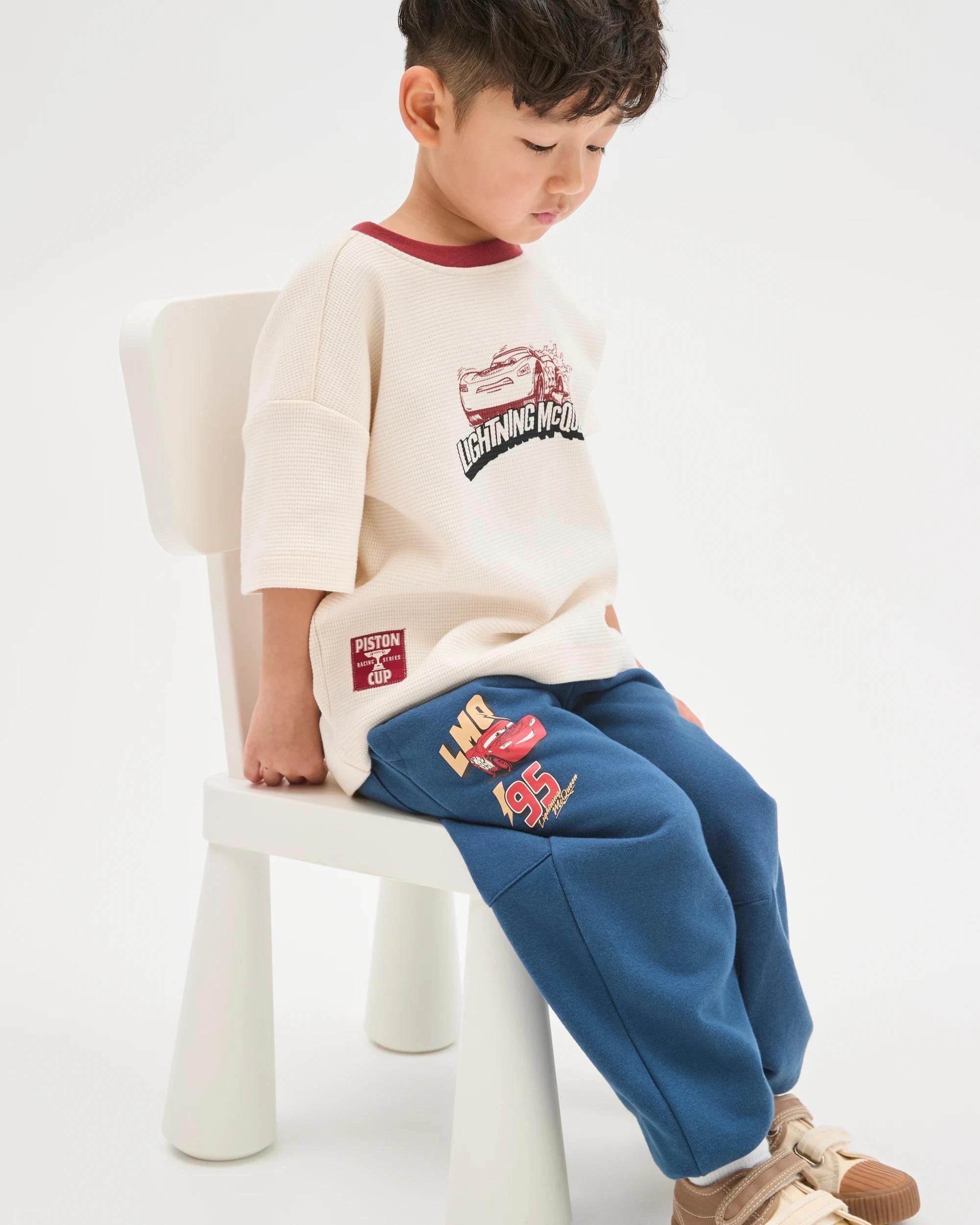 3 Disney Cars Australian Cotton Blend Trackpants NAVY, 3 of 5