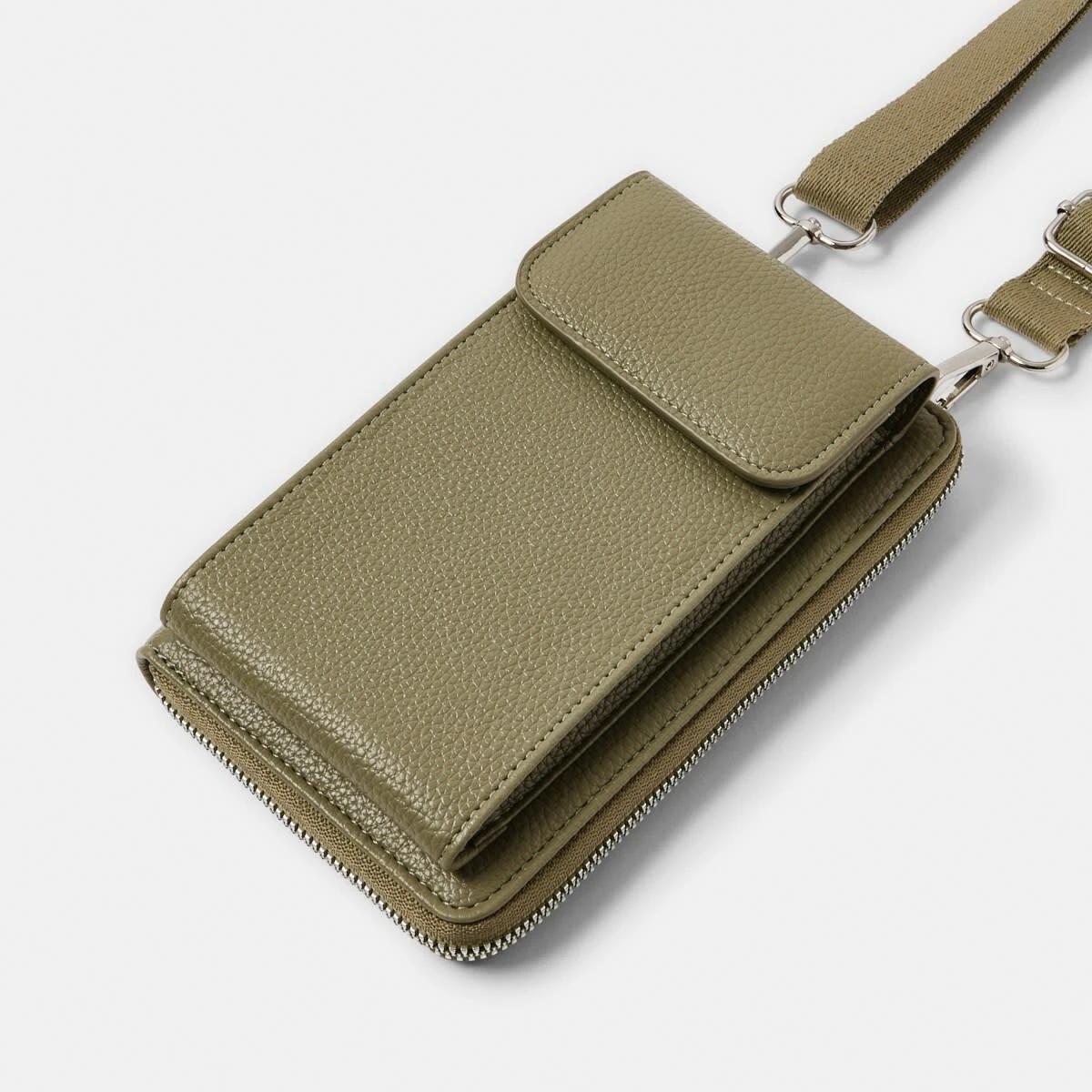 3 Sim Fabric Strap Phone Wallet SAFARI KHAKI, 3 of 4
