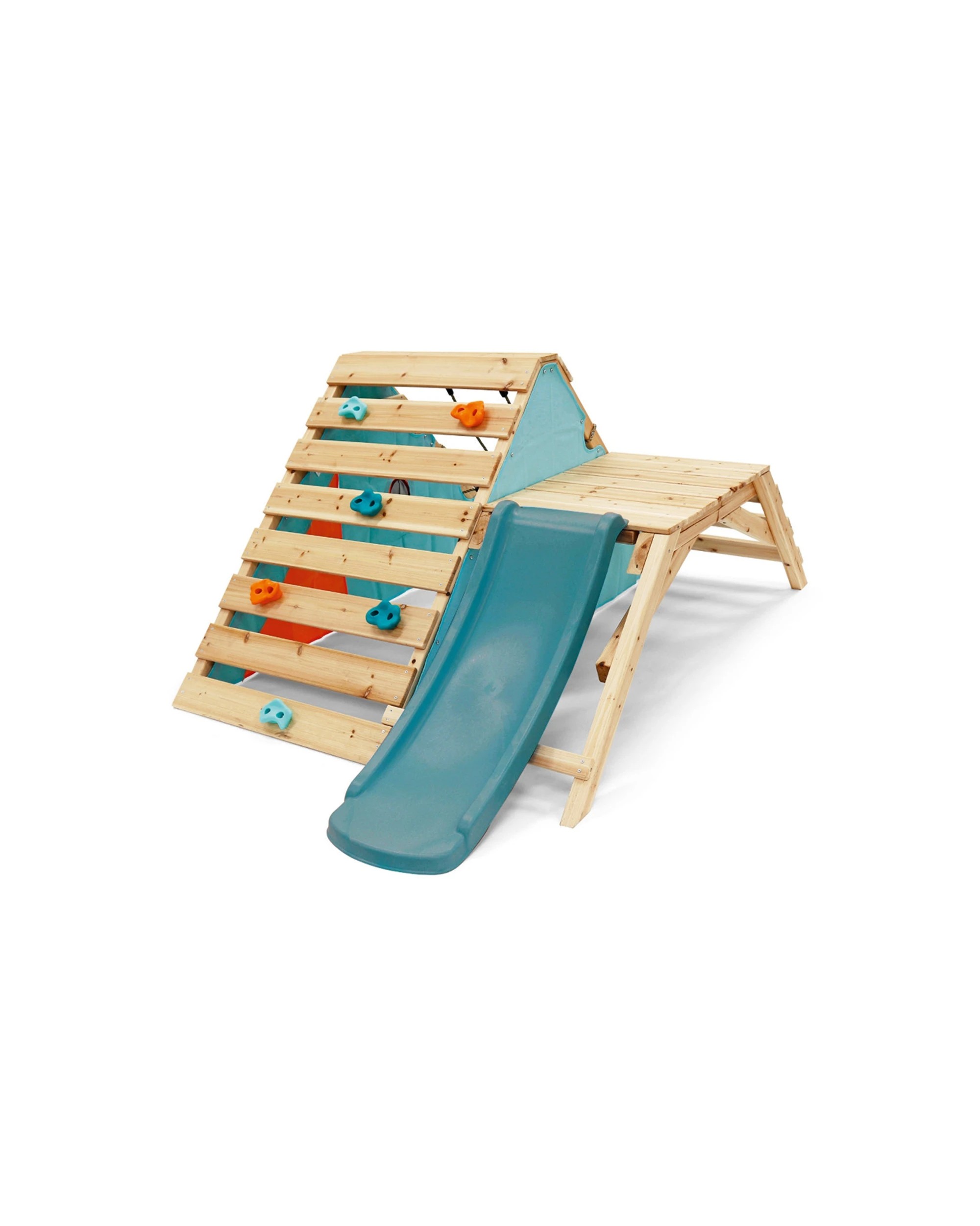 7 Plum Play Au My First Wooden Playcentre Toddler Climbing Frame With Slide - Blue, 7 of 8