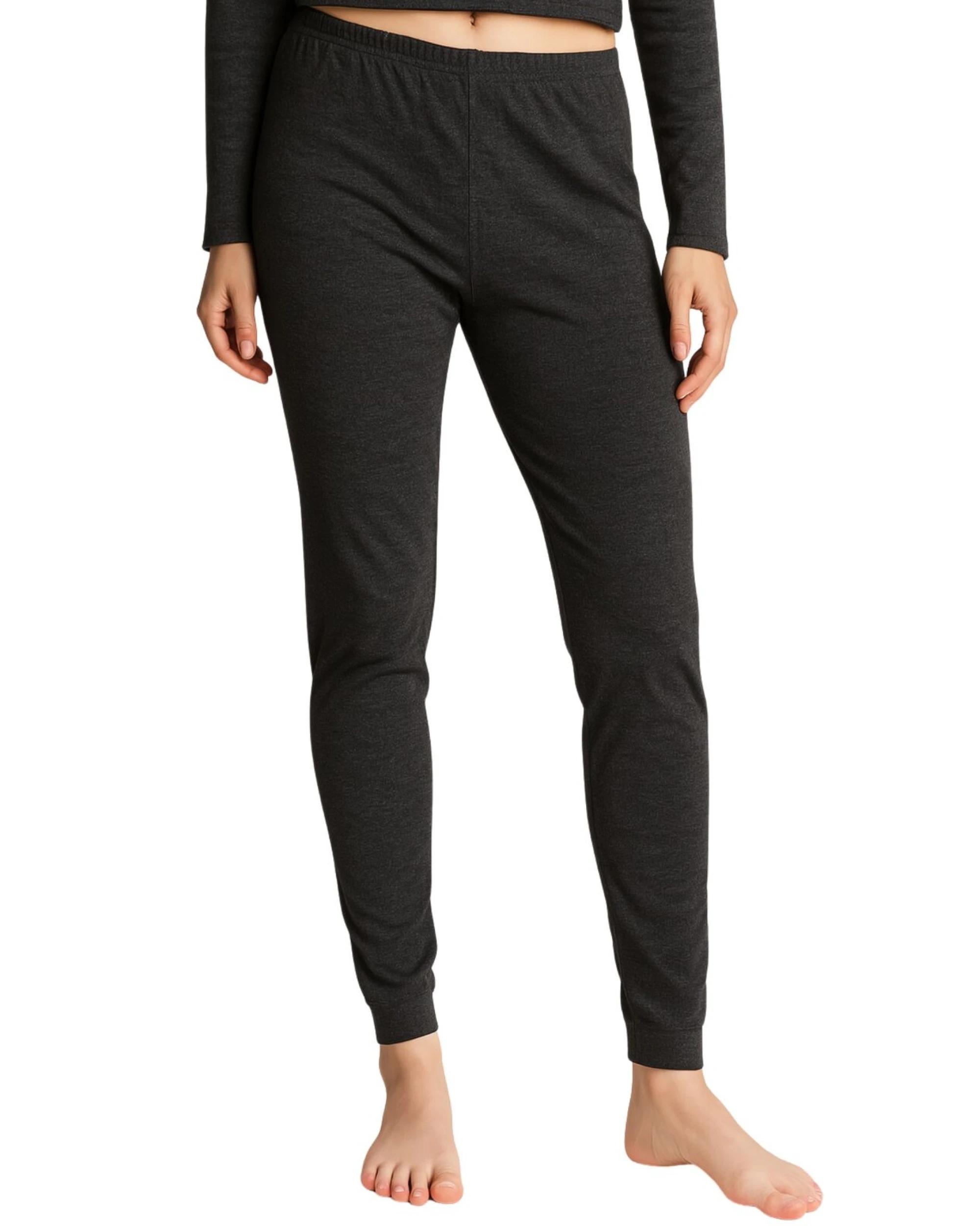 1 BR Home Womens Merino Wool Long Janes Leggings in Black 12-14 , 1 of 2