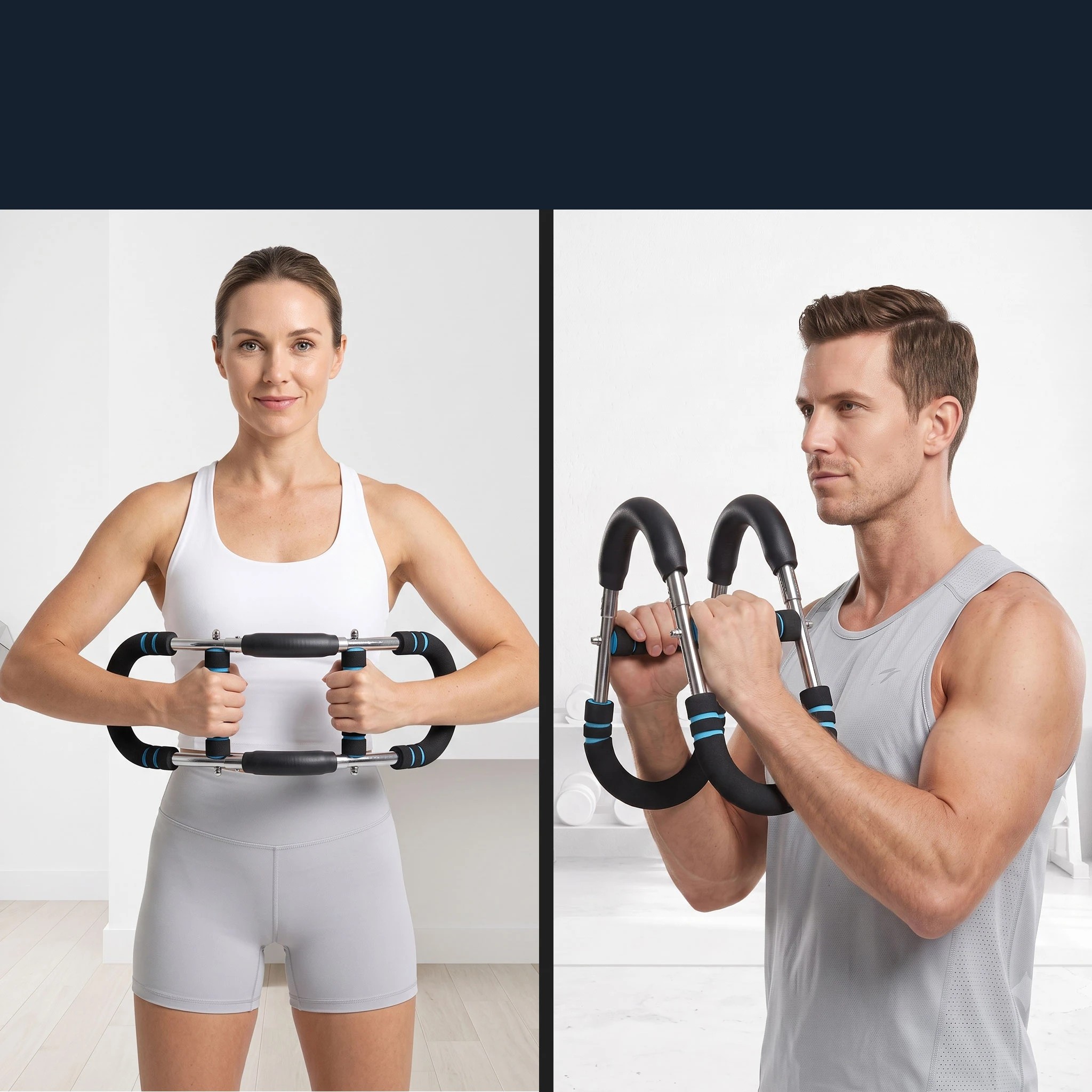 8 Everfit Twister Arm Exerciser Chest Trainer 27-41 kg Resistance U-Shape - Multi, 8 of 9