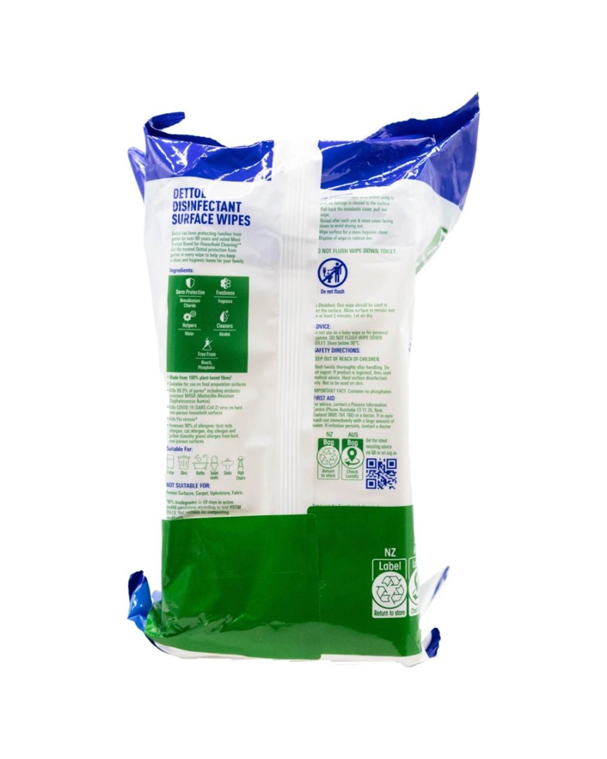 4 Dettol Fresh Biodegradable Multipurpose Disinfectant Wipes Extra-Large 4x 300pc - Multi, 4 of 4