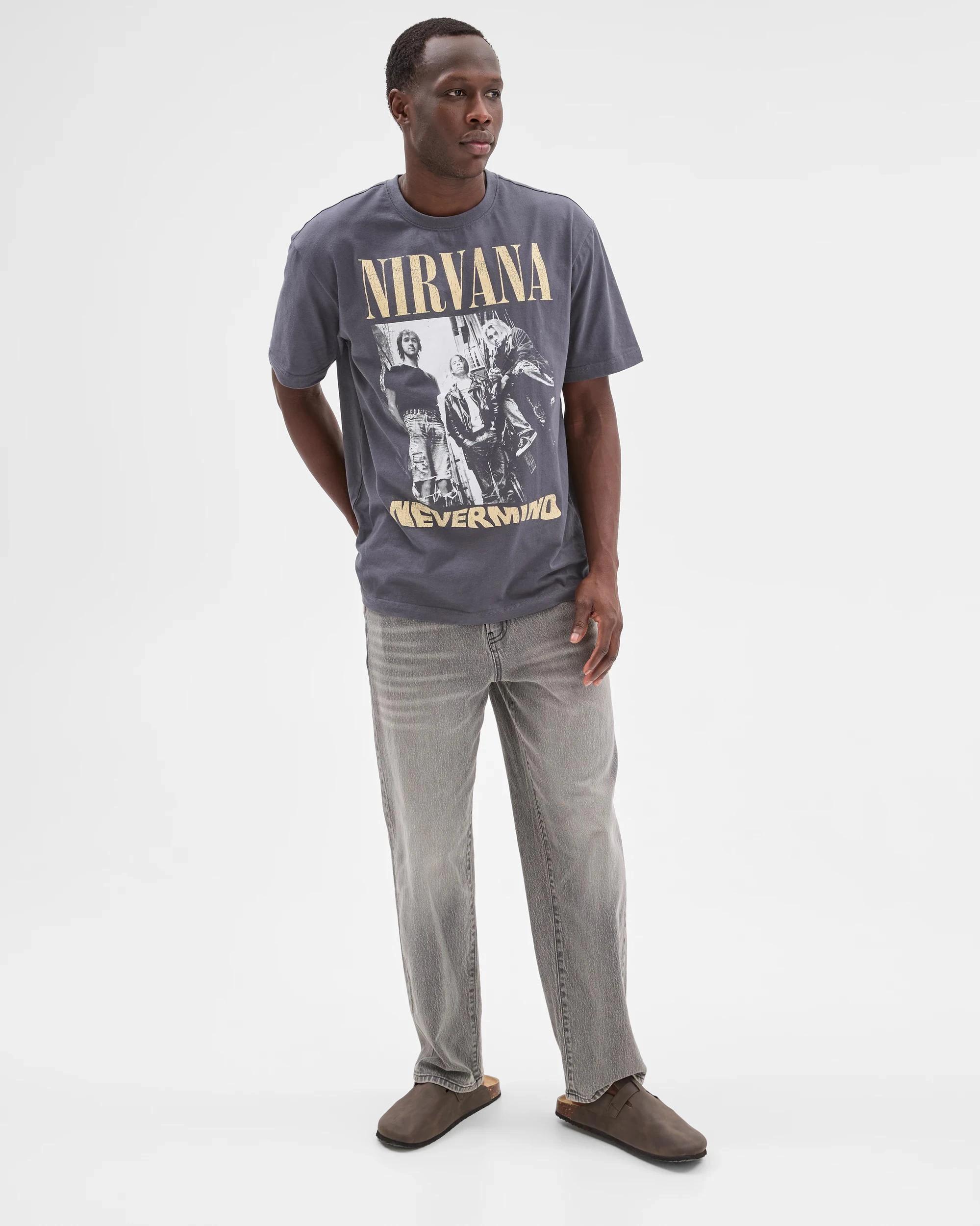 2 Licensed Nirvana Nevermind T-Shirt WASHED BLACK, 2 of 6