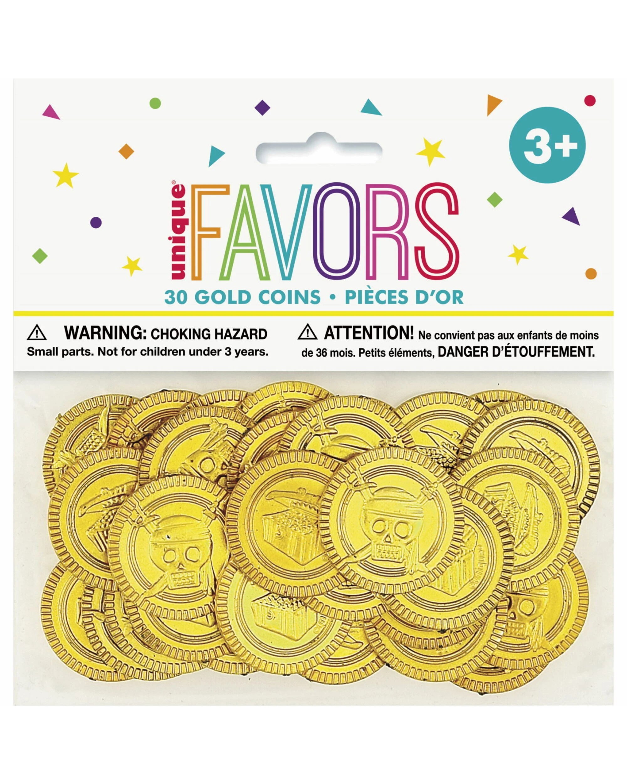 1 Unique Pirate Treasure Gold Coins Pack of 30, 1 of 1