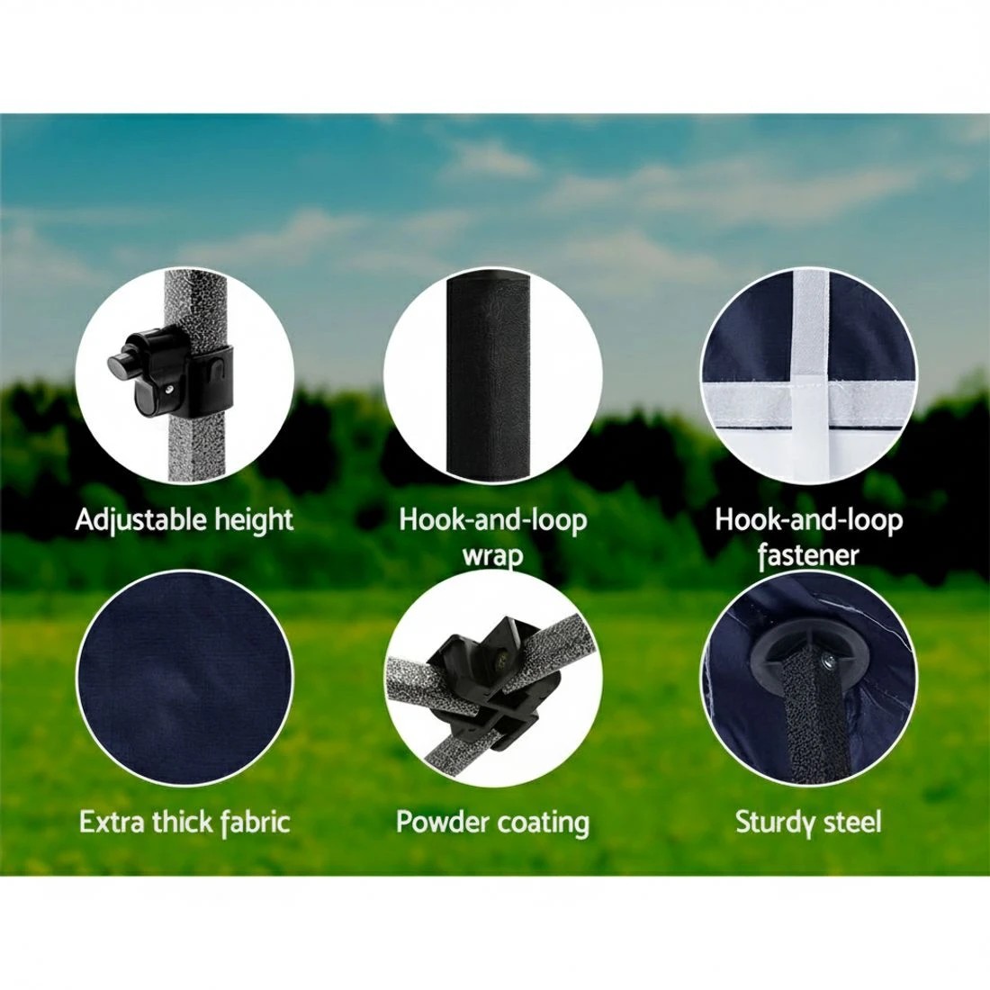 5 Instahut Gazebo Pop Up 3x4.5m w/Base Podx4 Marquee Folding Outdoor Wedding Camping Tent Shade - White, 5 of 6