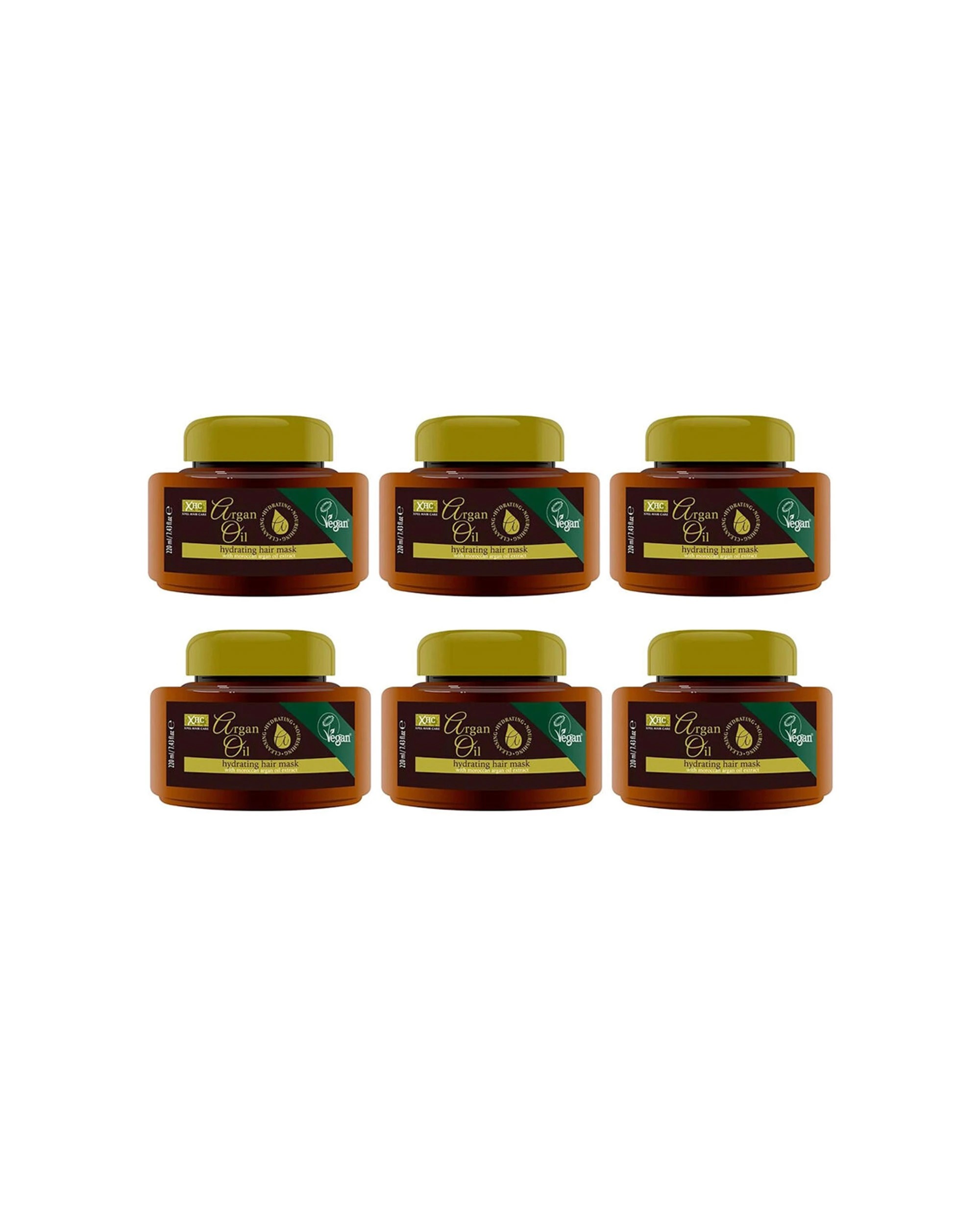 1 XHC 6PK Argan Oil Hydrating Cleansing Hair Mask For All Hair Types 220ml - Brown, 1 of 3