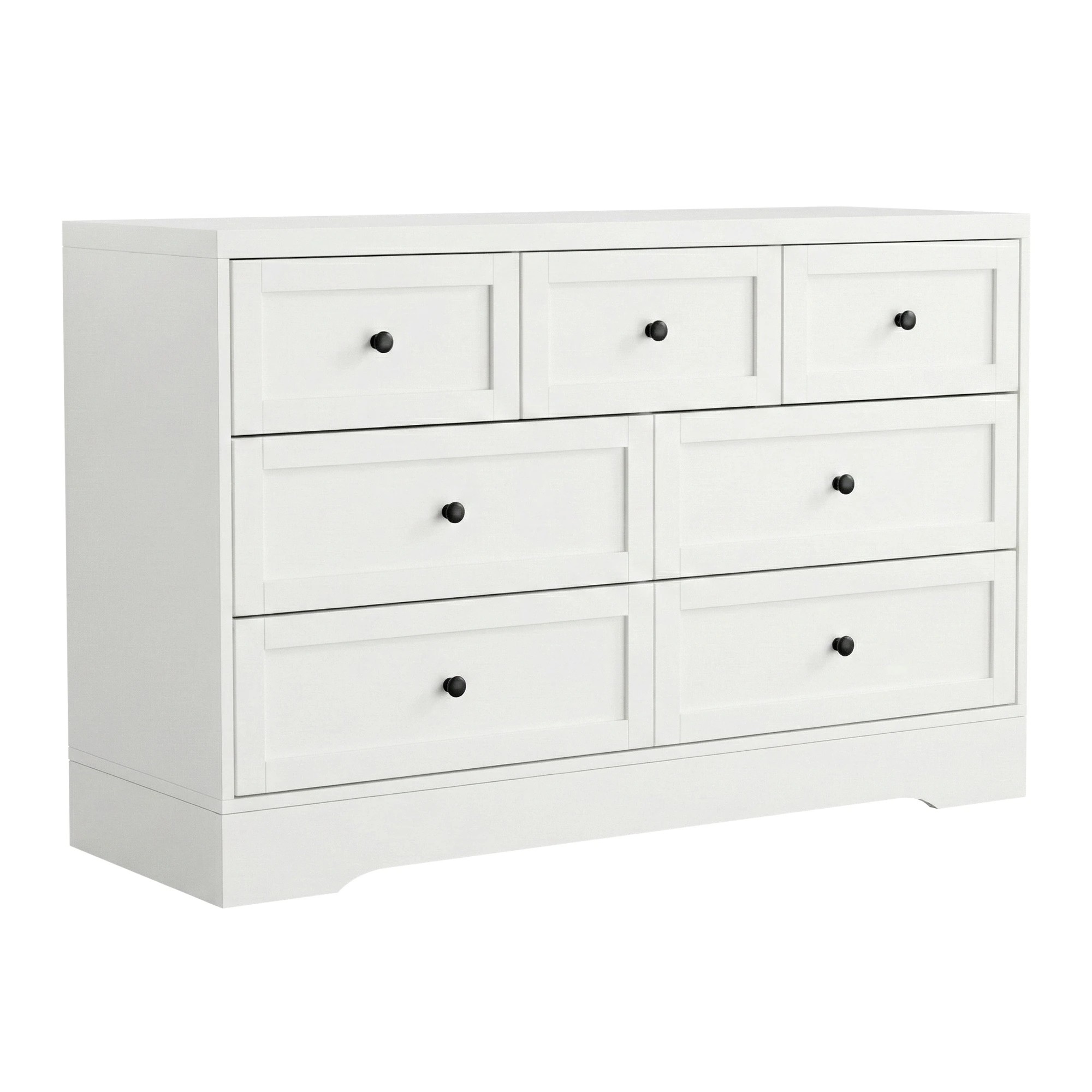 1 Artiss 7 Chest of Drawers Dresser Table - White, 1 of 9