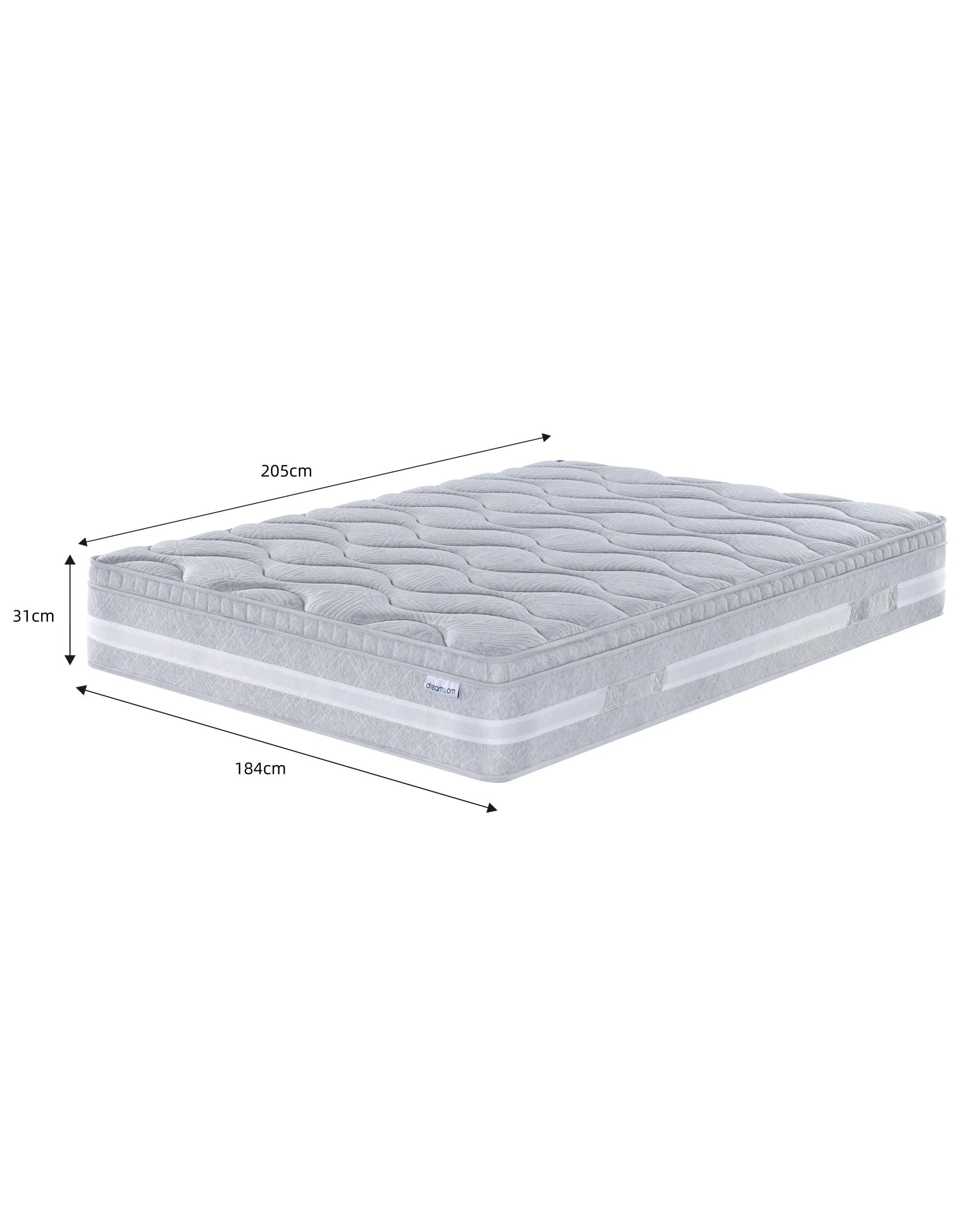 9 Kodu Luxury Eurotop Pocket Spring Mattress King - King Bed - Grey, 9 of 9