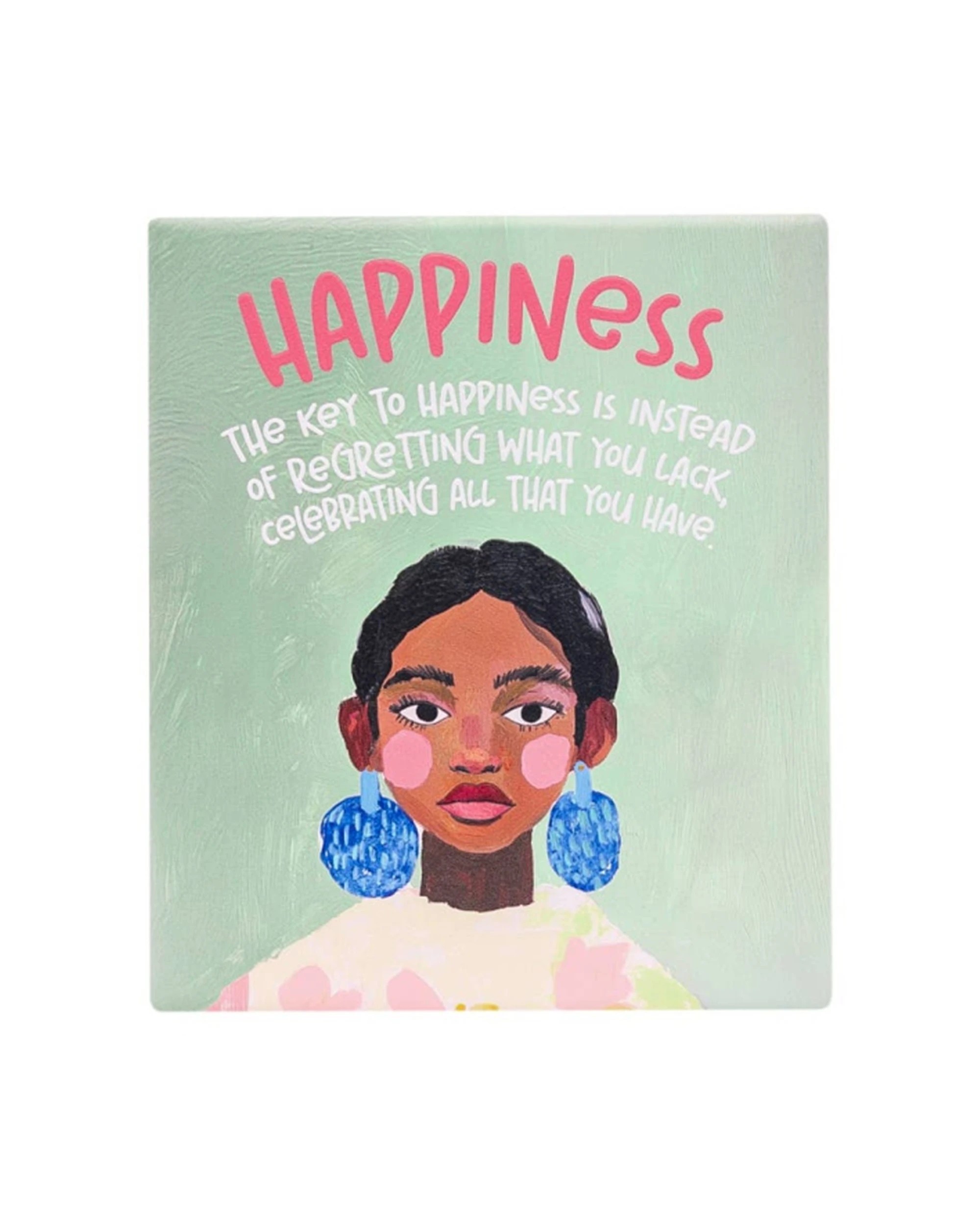 1 Splosh Billie Happiness Verse Ceramic With Hook And Stand Embossed 12x14x1cm - Multi, 1 of 3