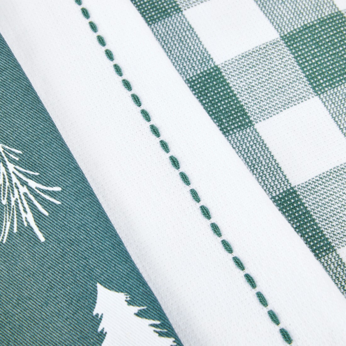 2 3 Pack Christmas Natural Trees Tea Towels, 2 of 6