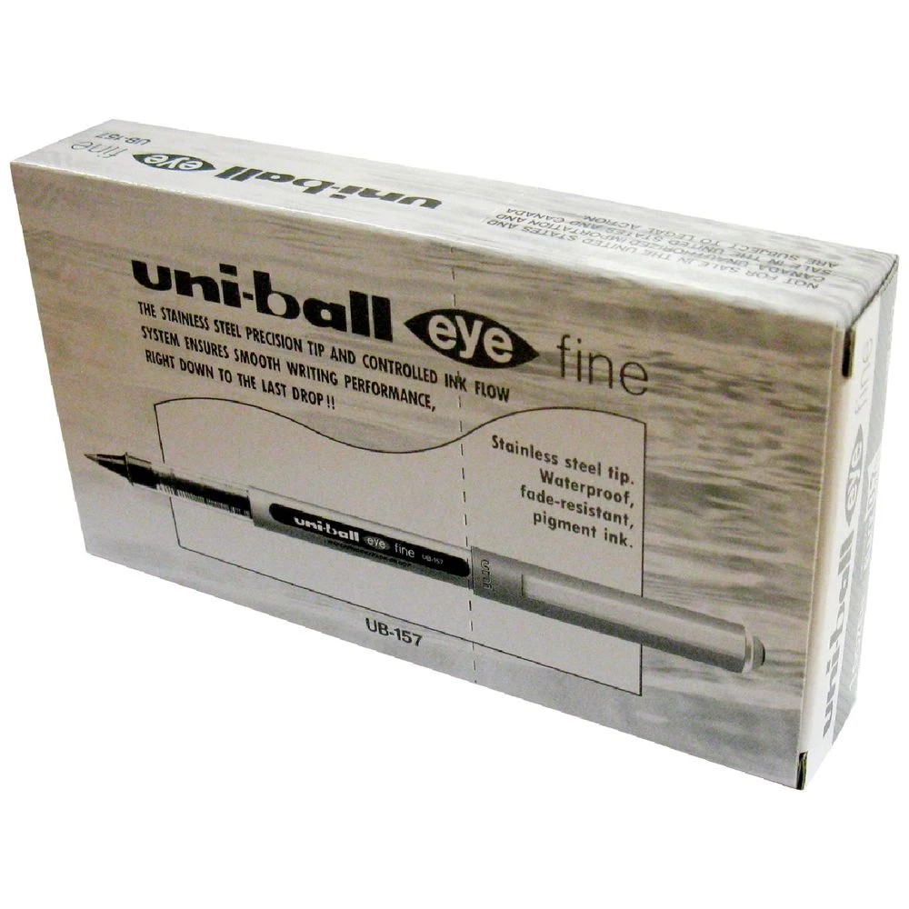 1 Uni-Ball Eye Fine Rollerball Pens Black 12 Pack, 1 of 1