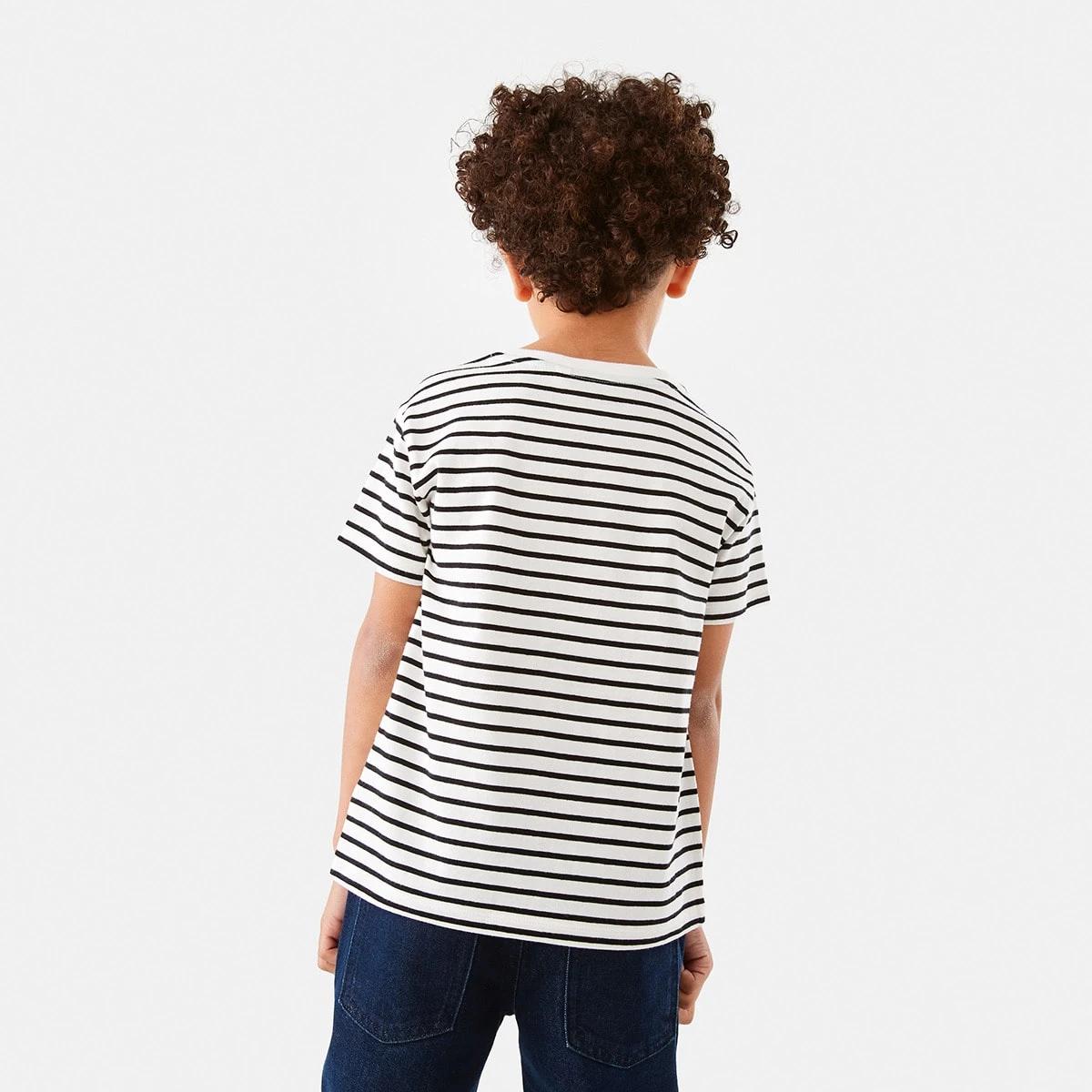 3 3D Applique T-shirt White Dino, 3 of 10