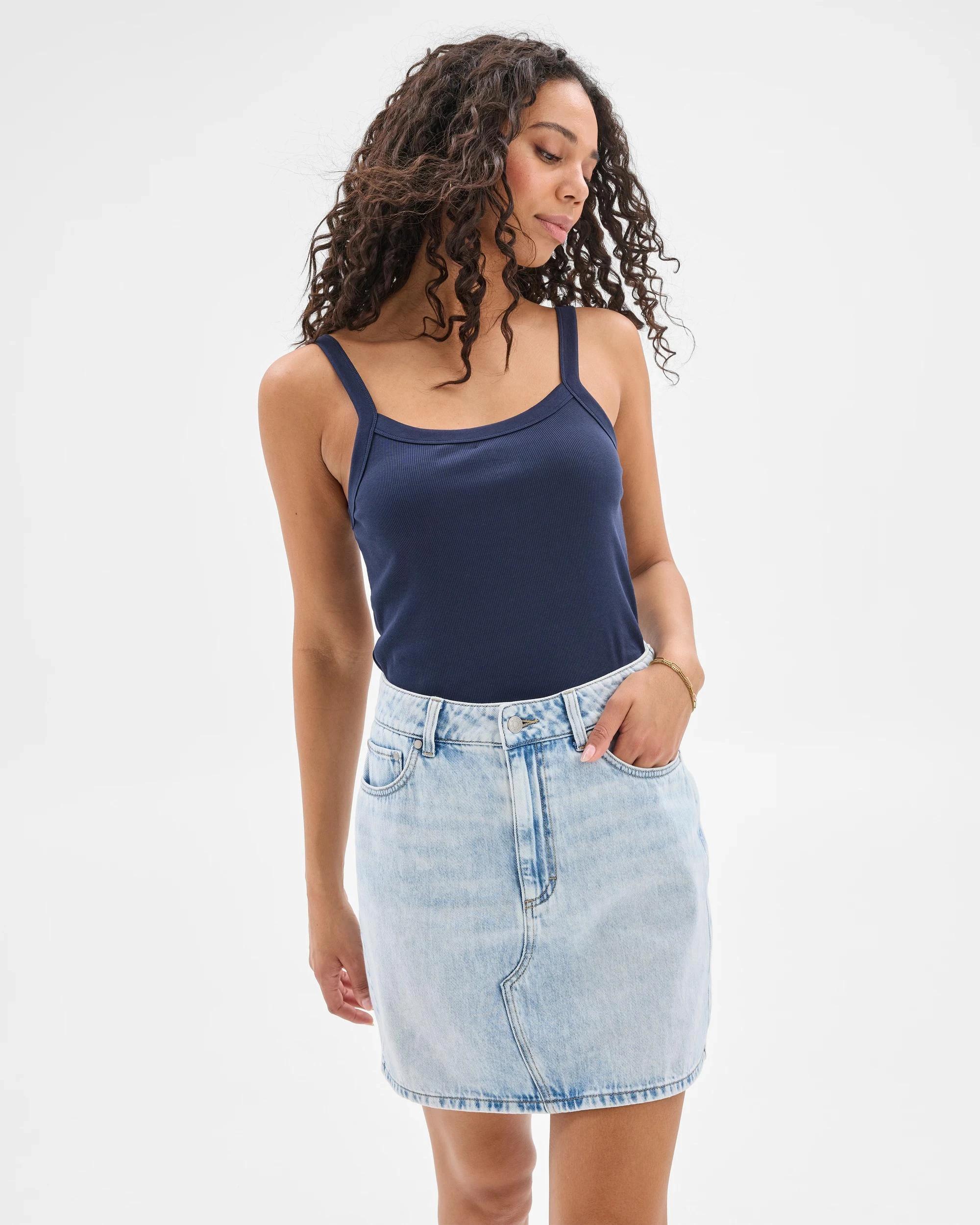 7 Target Denim Mini Skirt HYPER BLEACH, 7 of 7