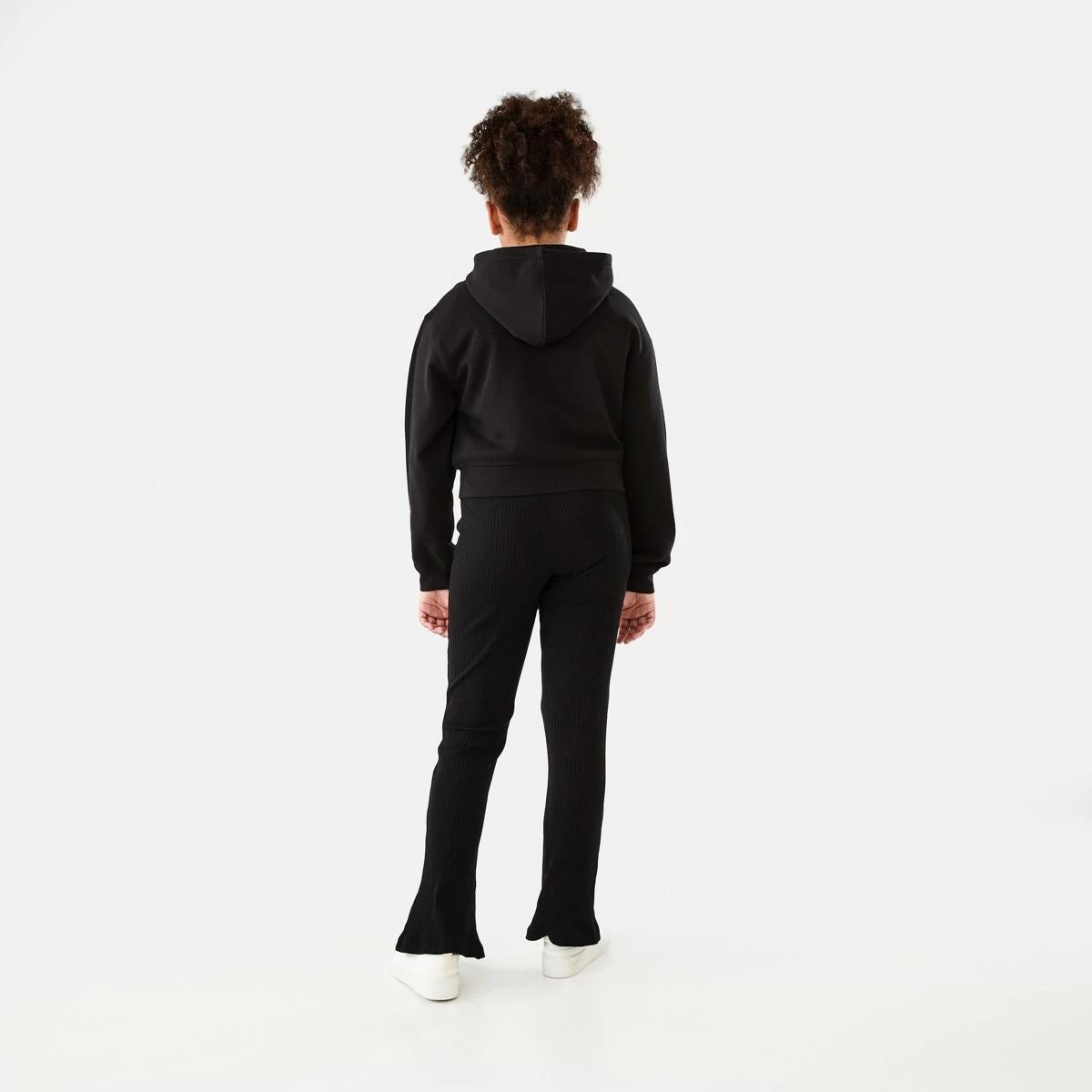 8 Cropped Zip Through Hoodie Black, 8 of 10