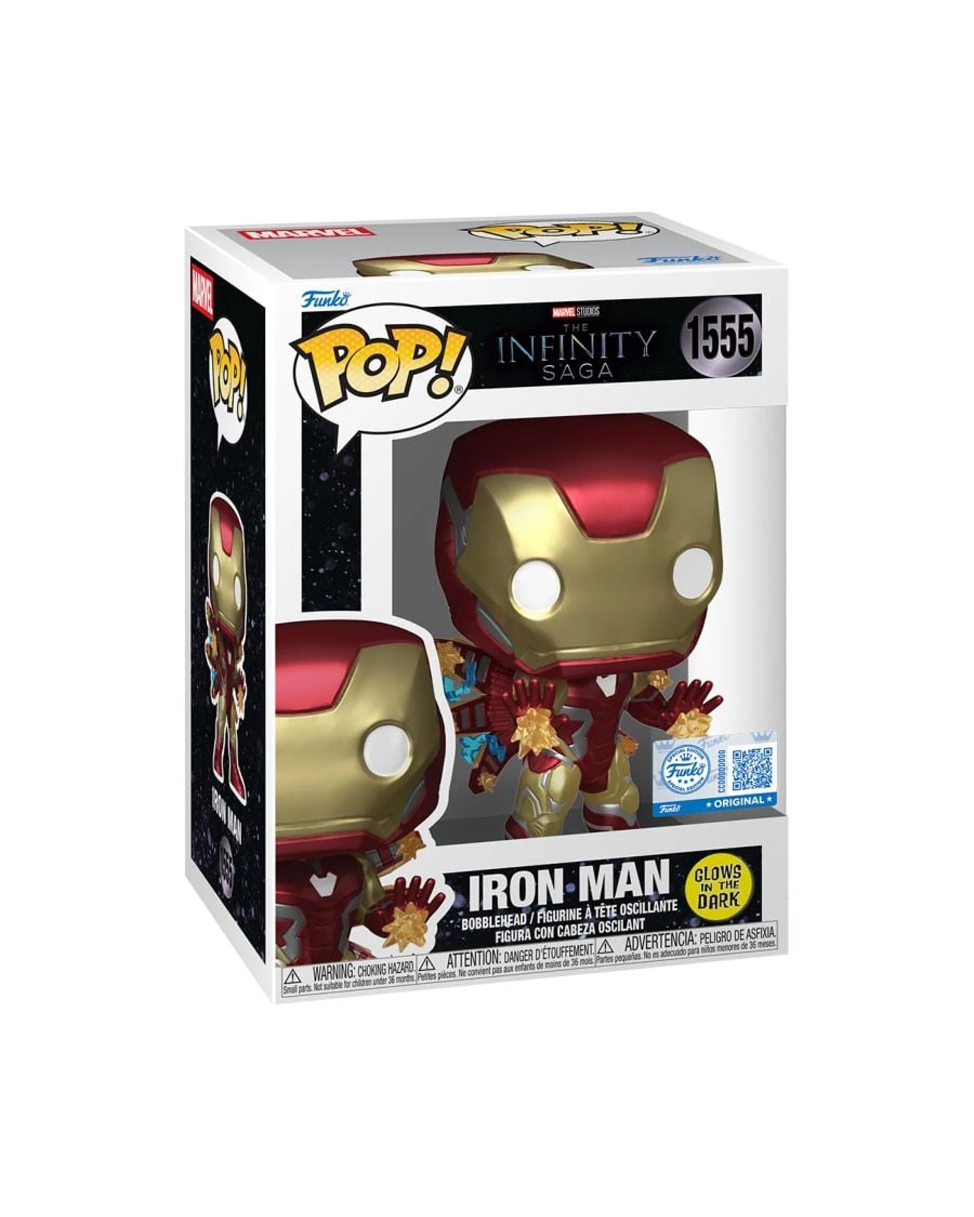 3 Marvel Avengers: Endgame Iron Man Glow POP! Plus Funko POP! Vinyl, 3 of 4