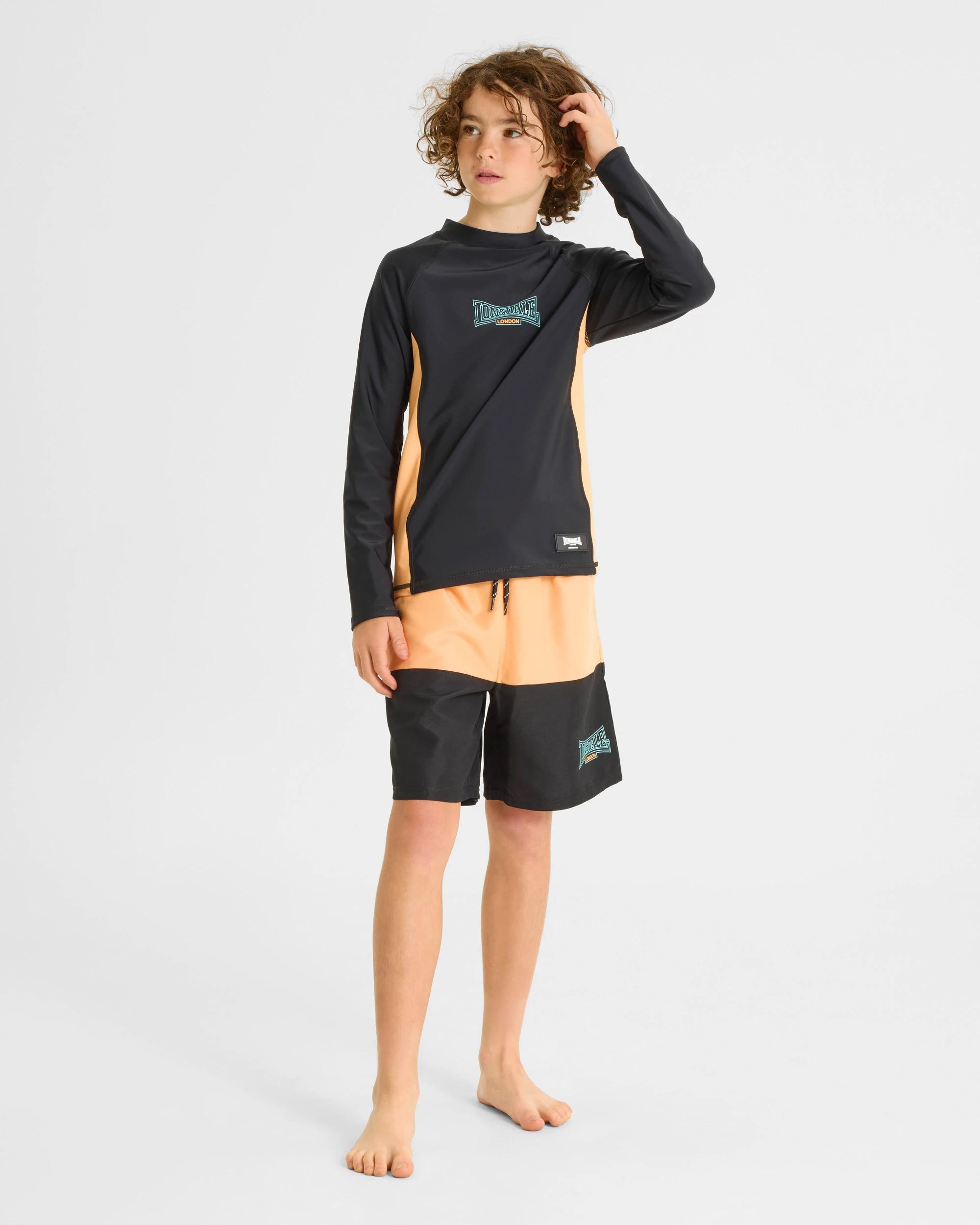 5 Lonsdale London Long Sleeve Swell Rash Top BLACK, 5 of 5