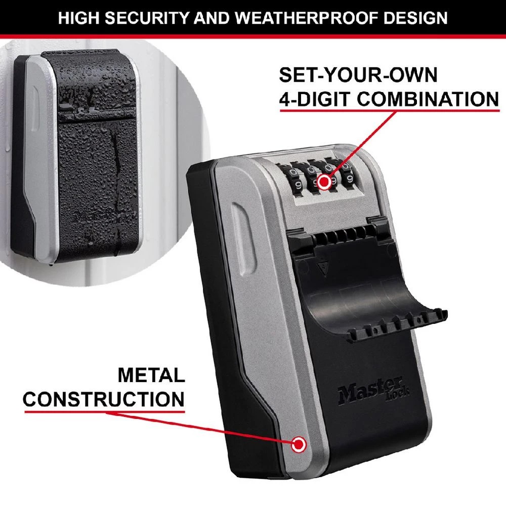 4 Master Lock Next Gen Wall Mount Key Safe, 4 of 10