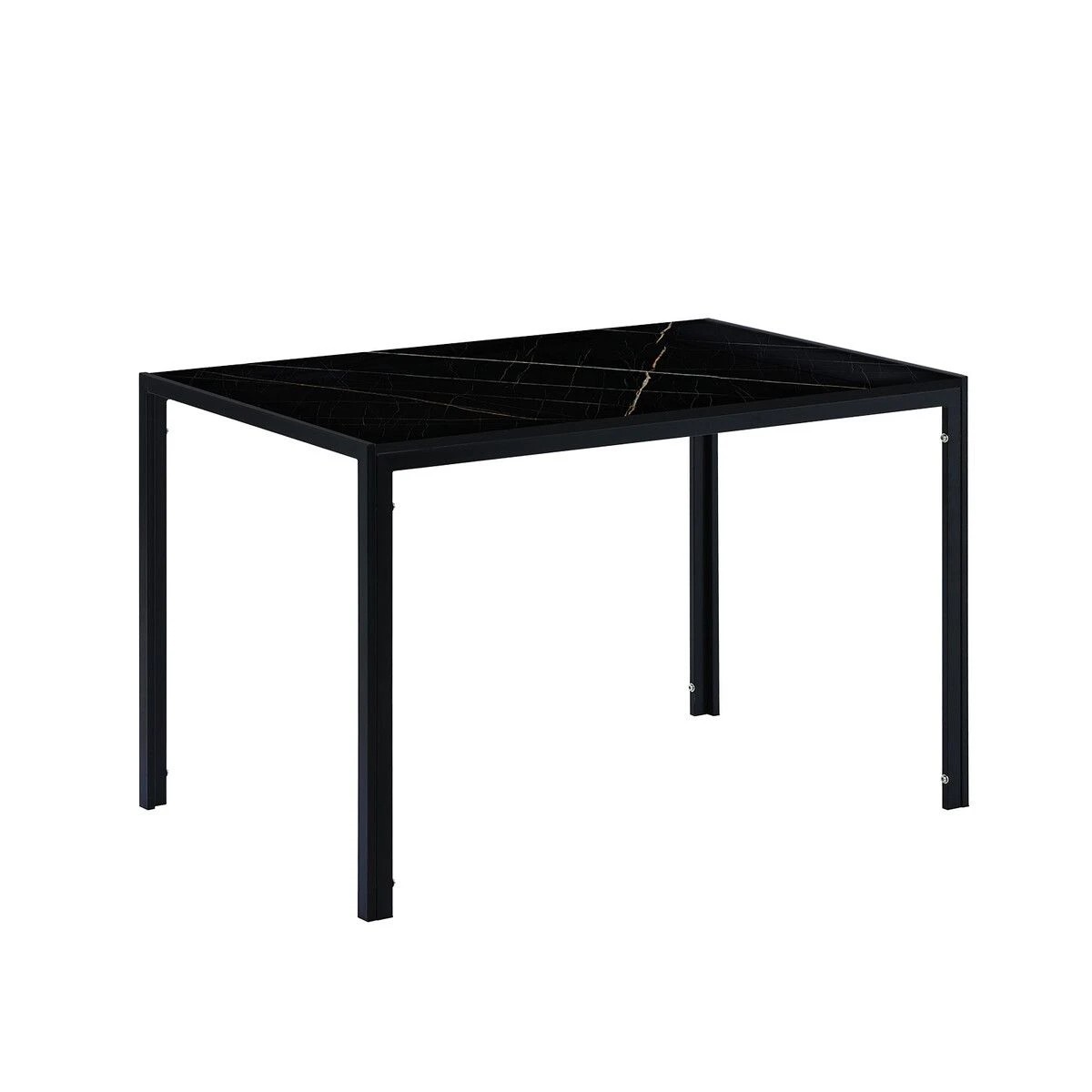 6 Ausway Marble Dining Table Set 4 Chairs Faux Marble Large Glossy Desk, 6 of 7