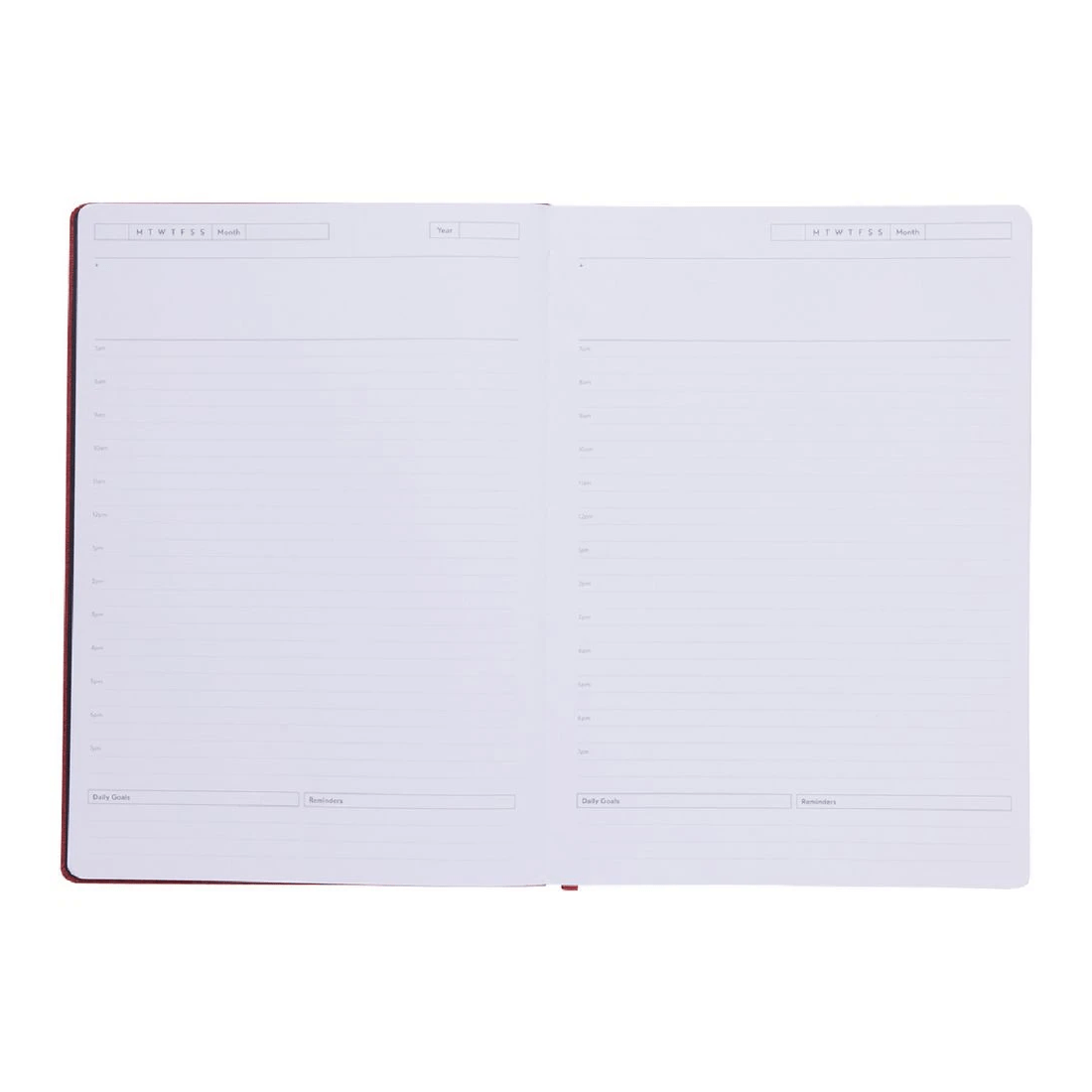 4 Otto A4 Recycled Day to Page Undated Diary Red, 4 of 6