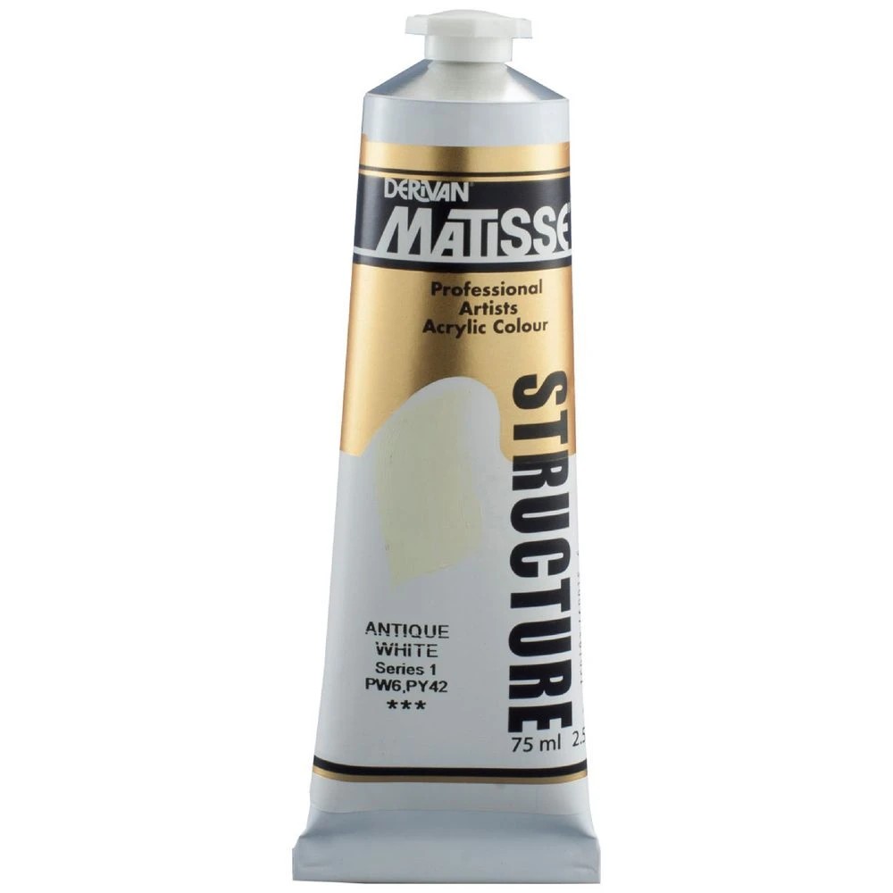 1 Derivan Matisse Structure Paint 75mL Antique White S1, 1 of 2