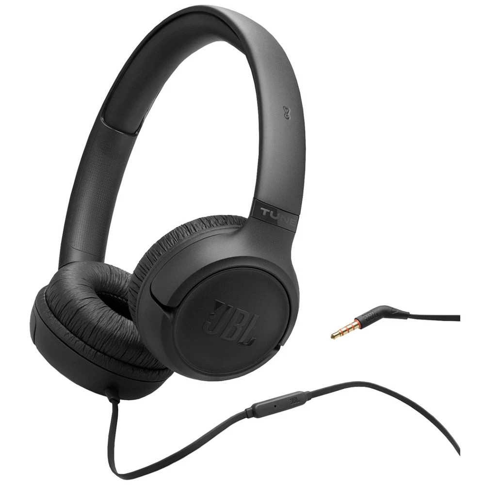 1 JBL Tune 530 Wired On-Ear Headphones Black, 1 of 5