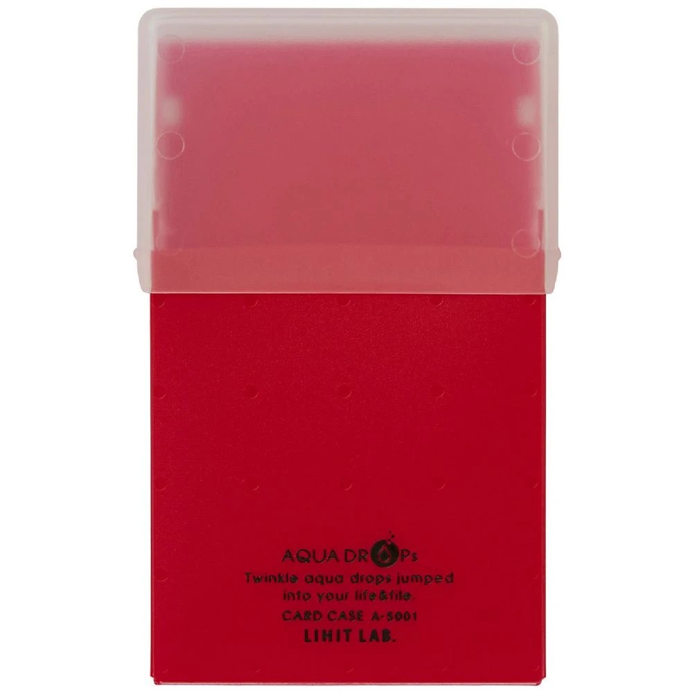 1 Aqua Drops Business Card Case 50 Capacity Red, 1 of 4