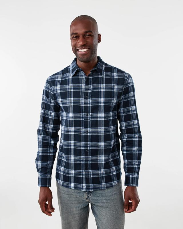 Long Sleeve Printed Plaid S