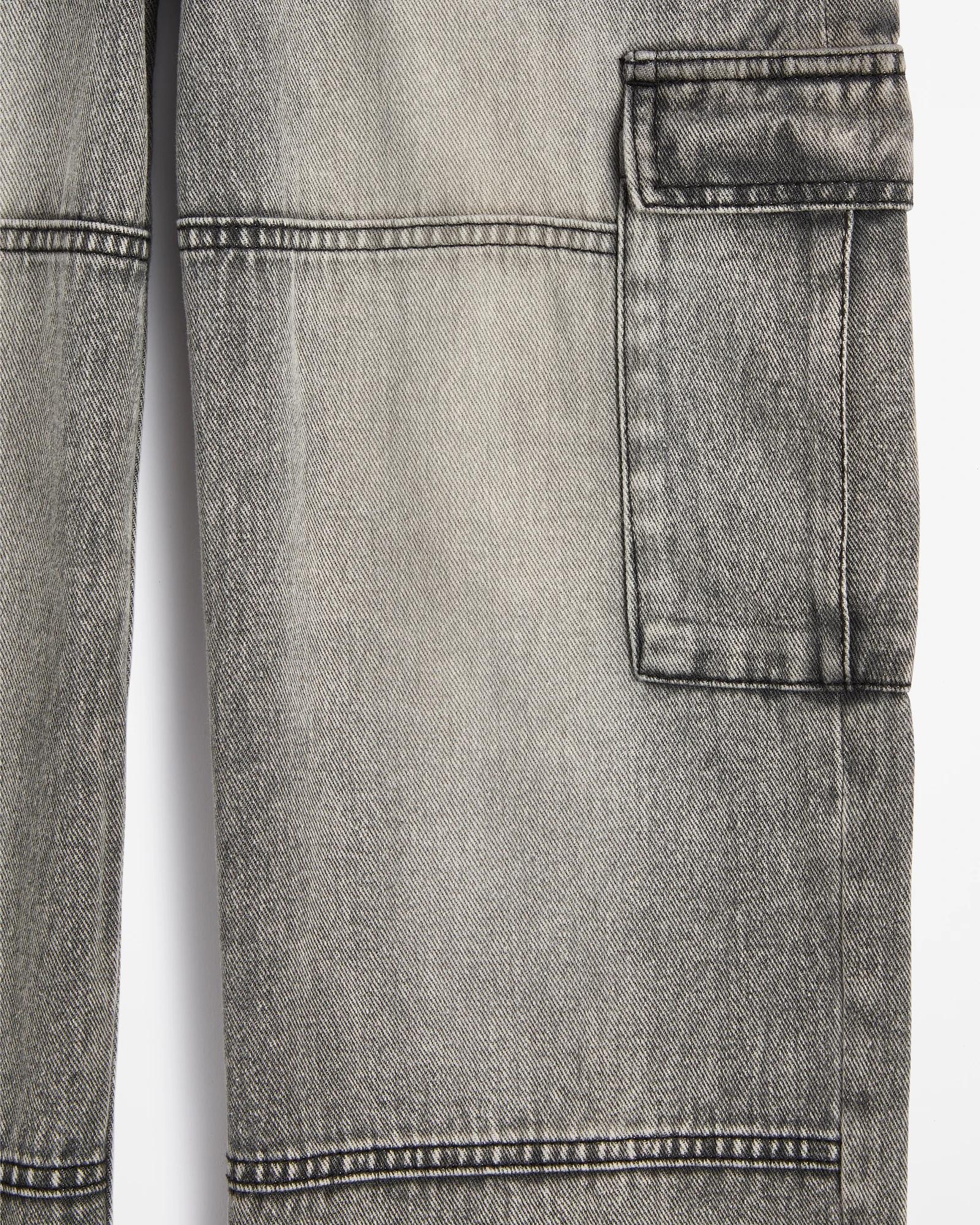 2 Target Denim Wide Leg Cargo Denim Jeans GREY, 2 of 3