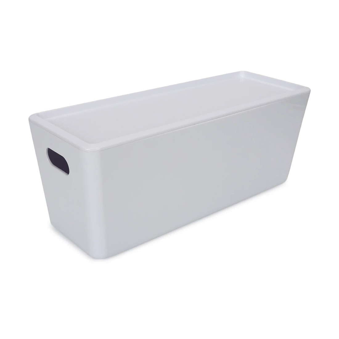 7 5L Smooth and Shiny Plastic Tub - White, 7 of 7