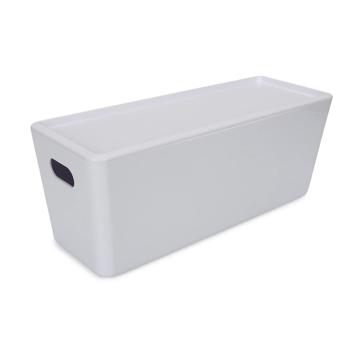7 5L Smooth and Shiny Plastic Tub - White, 7 of 7