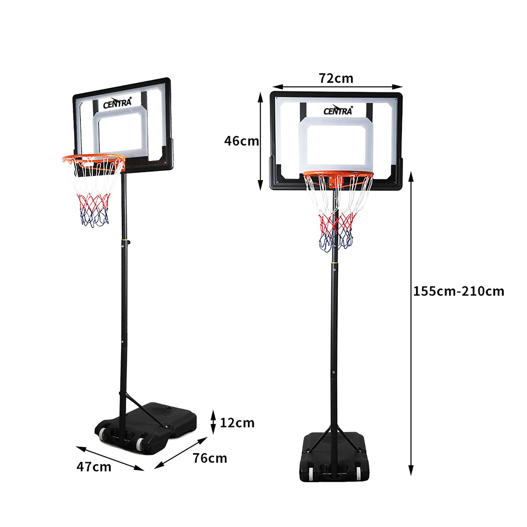 3 Centra Basketball Hoop Stand Ring Portable 2.1m, 3 of 6