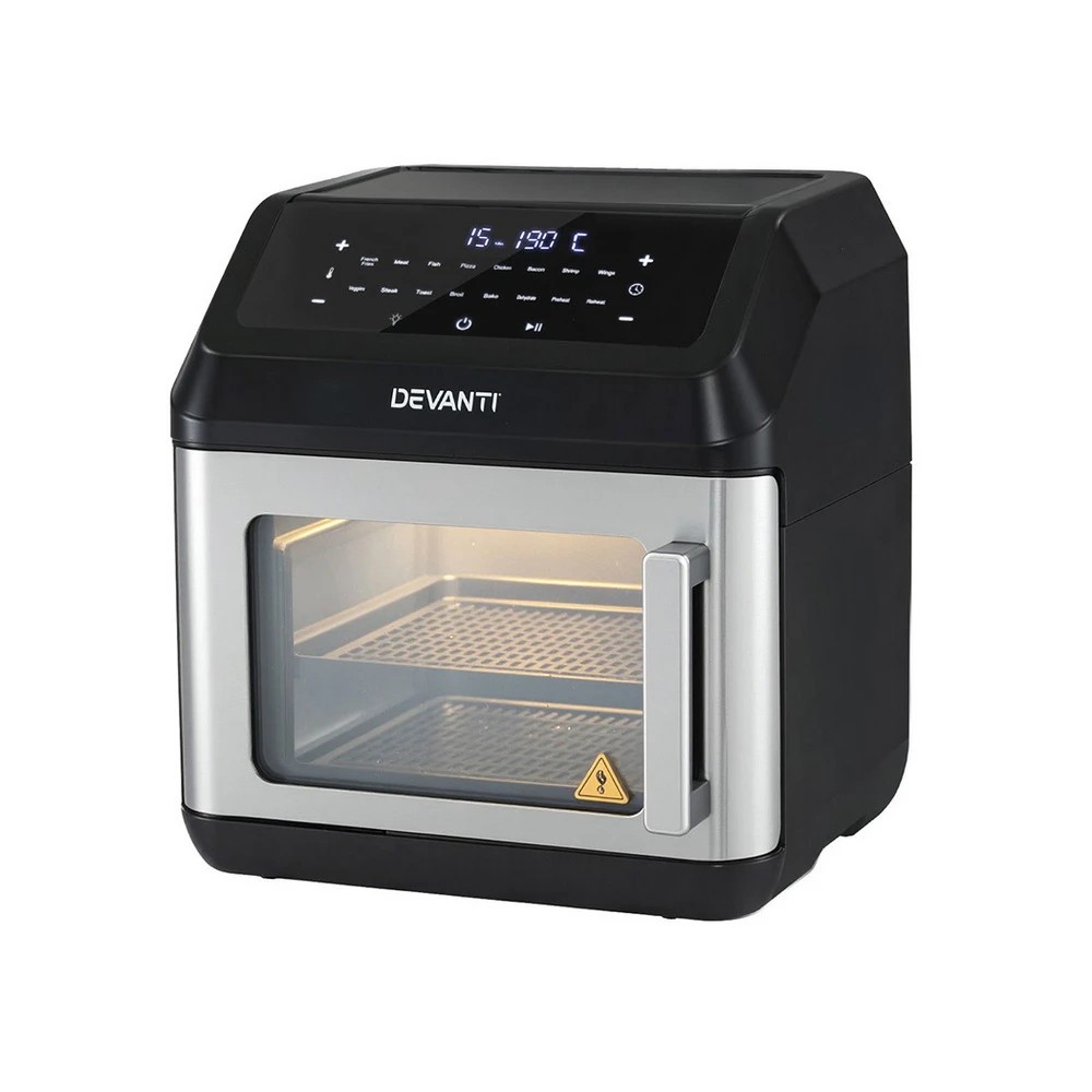 1 Devanti Air Fryer 13L LCD Fryers Oven - Black, 1 of 6