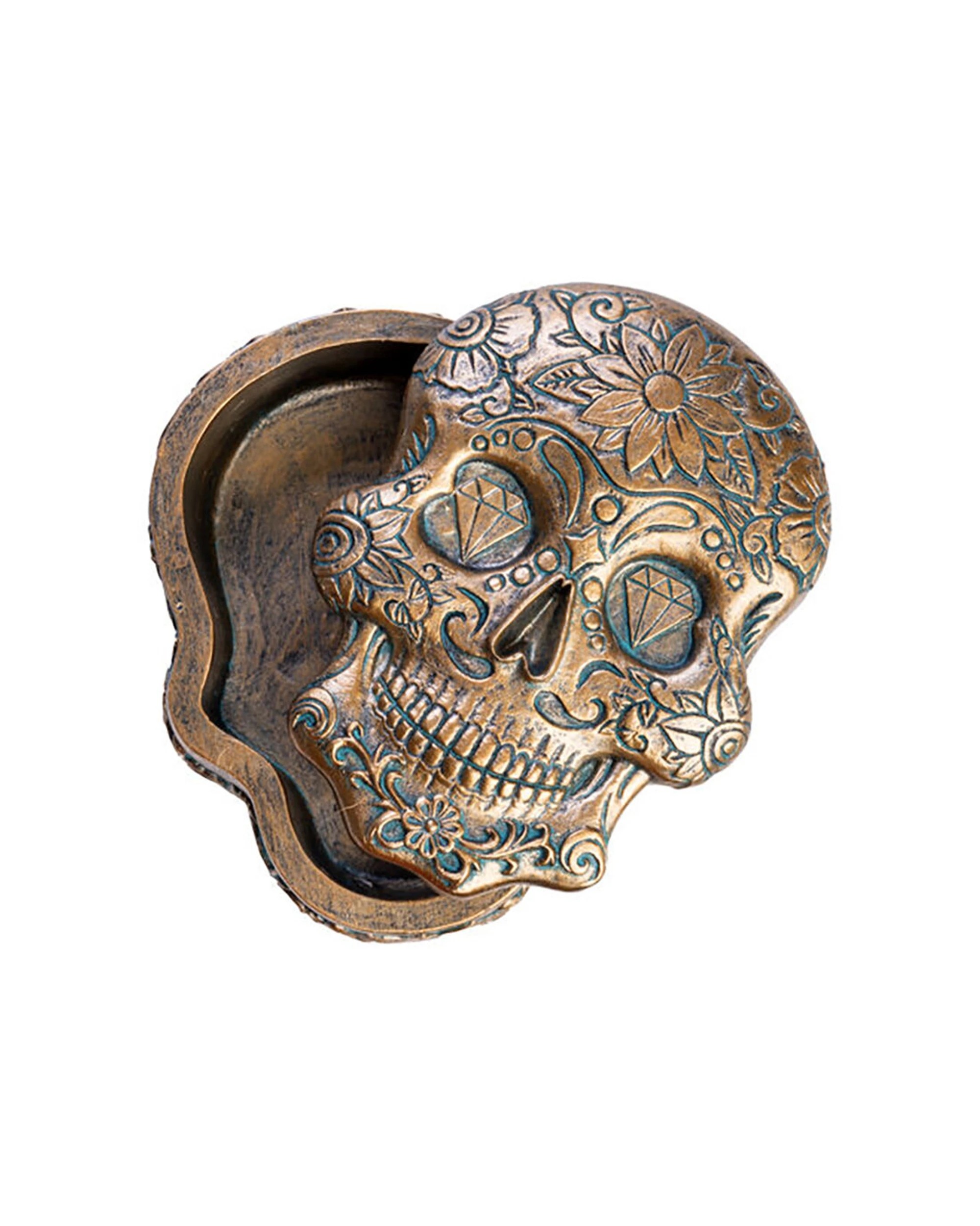 3 Mystical Worlds Trinket Box Candyskull Jewellery Storage Decor Antique - Gold, 3 of 4