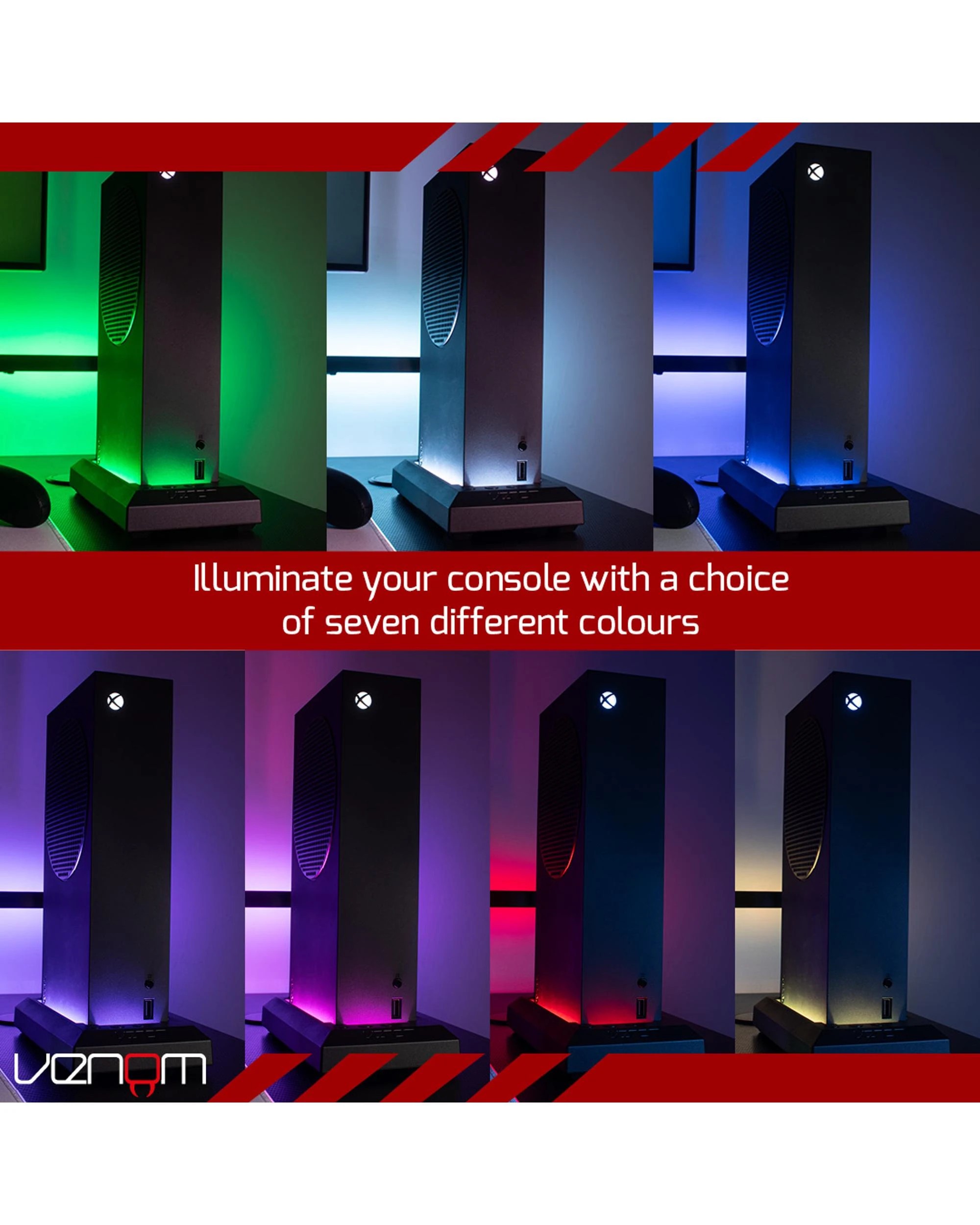 5 Venom Gaming Colour Change LED Stand for Xbox Series S - Black, 5 of 7