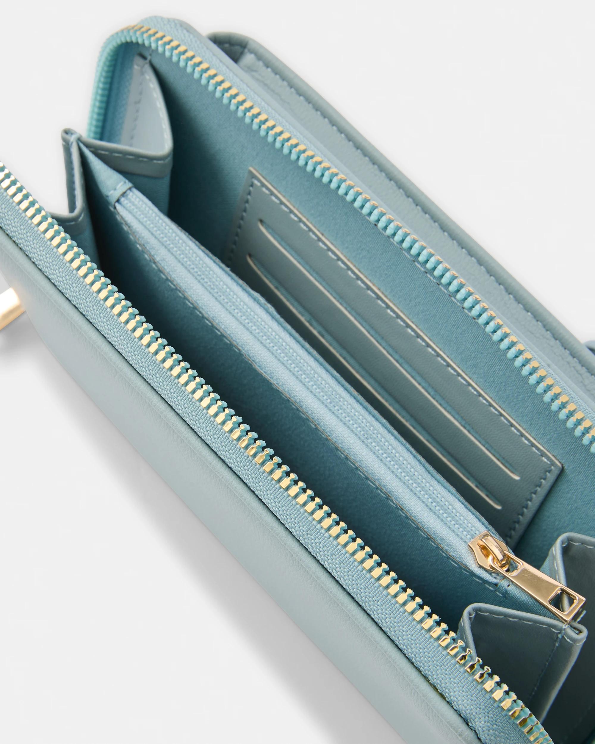 5 Crossbody Phone Wallet Bag Wint Blue, 5 of 6