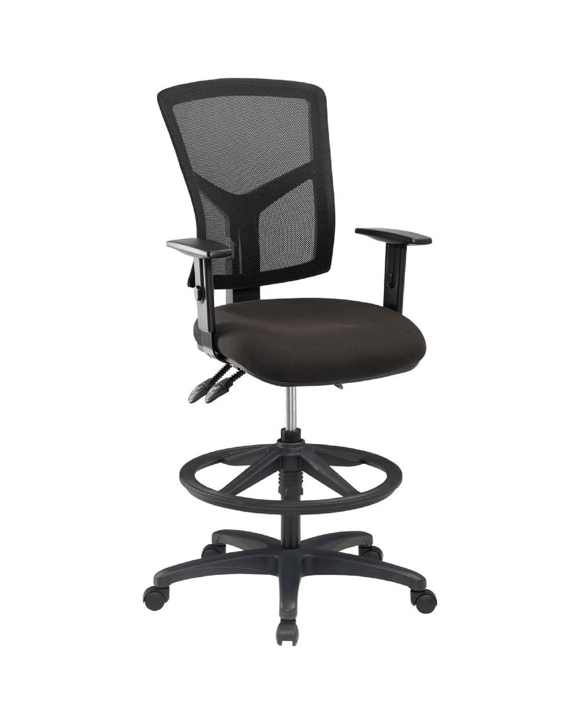 Matrix Mesh 2 Drafting Chair With Arms Black Drafting Chairs
