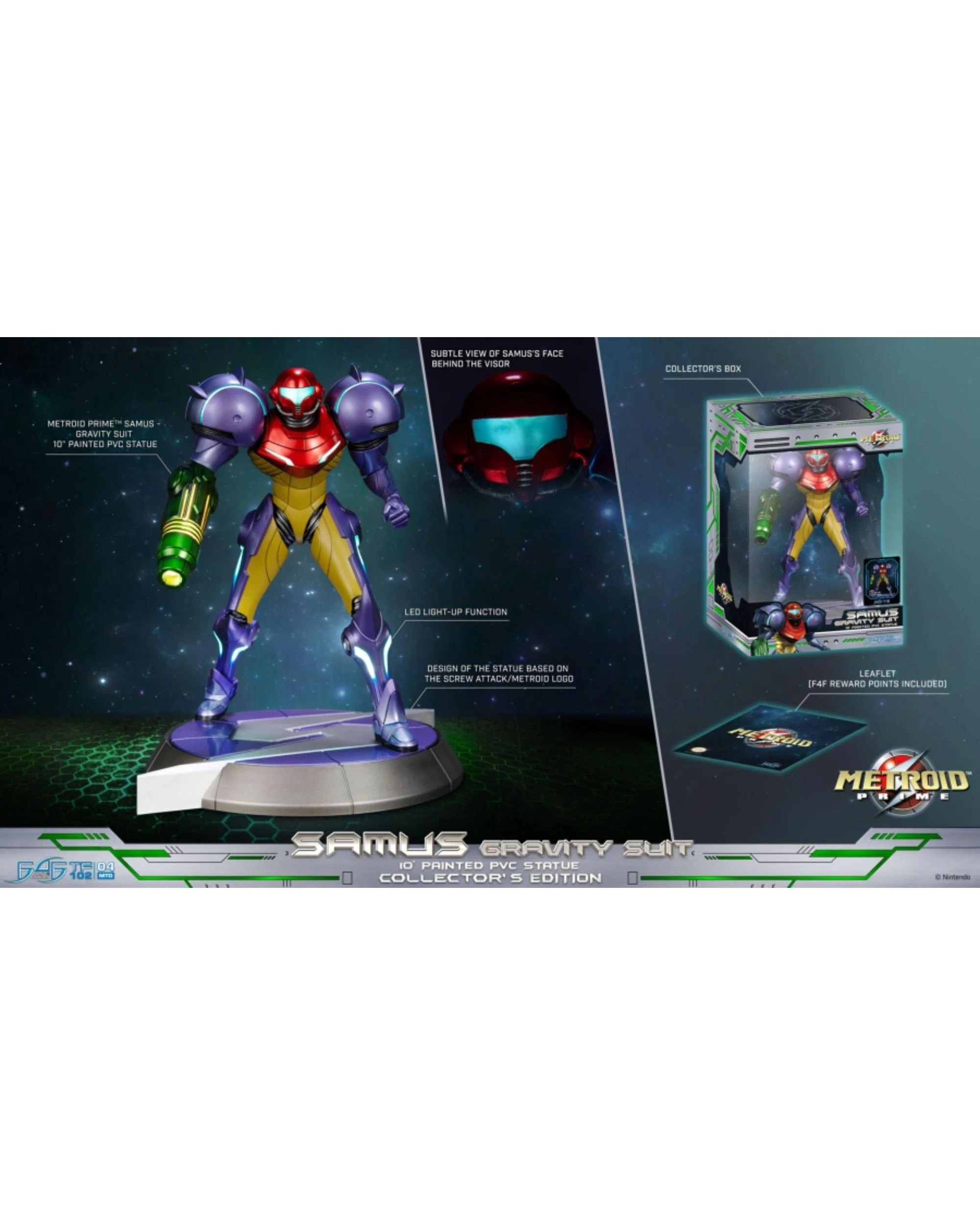 10 Metroid Prime Samus Gravity Suit PVC Statue Collector's Edition, 10 of 10