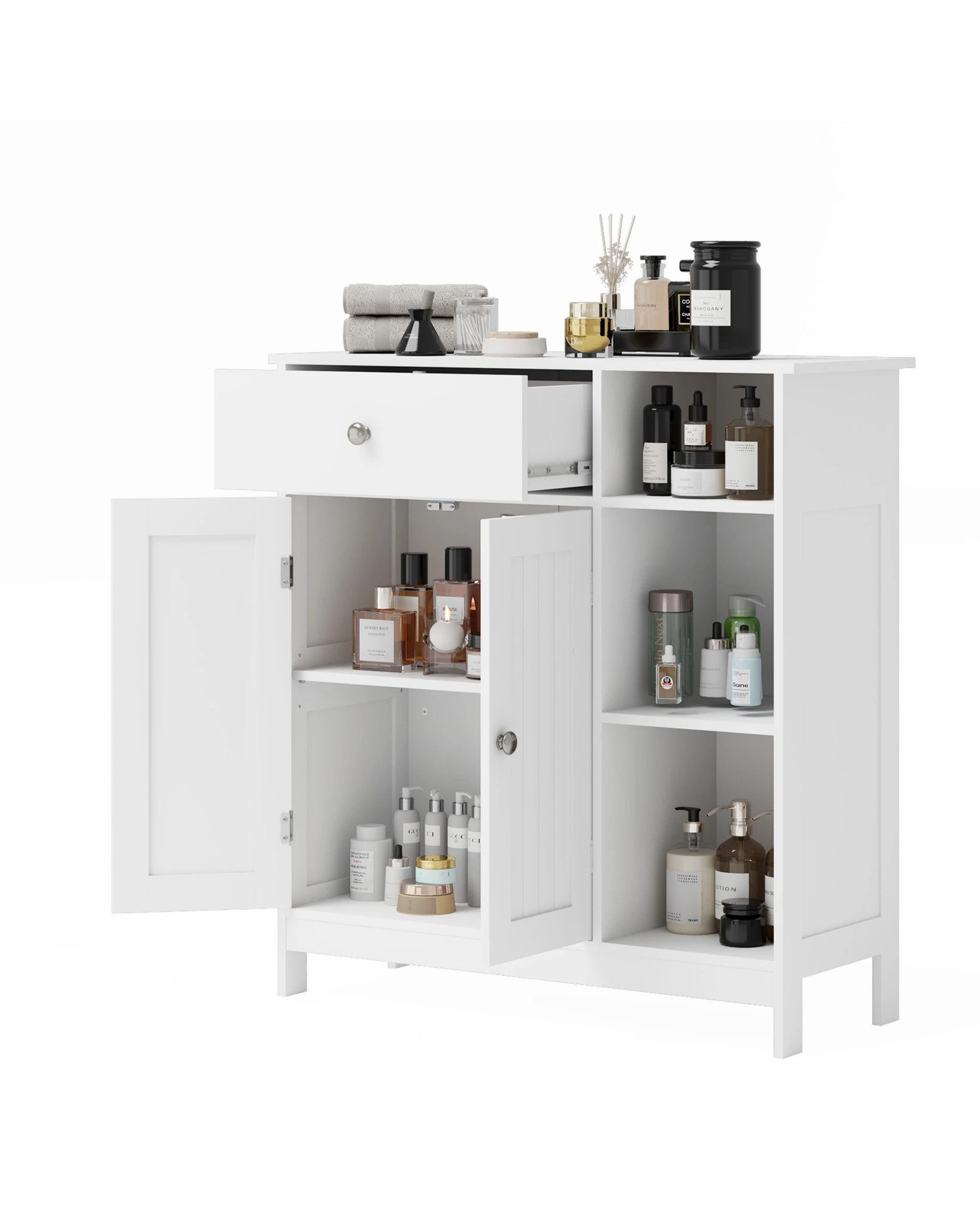 7 Advwin Sideboard Buffet Cabinet 3-Tier Kitchen Storage Cupboard Bathroom Cabinet Hallway Table, 7 of 9