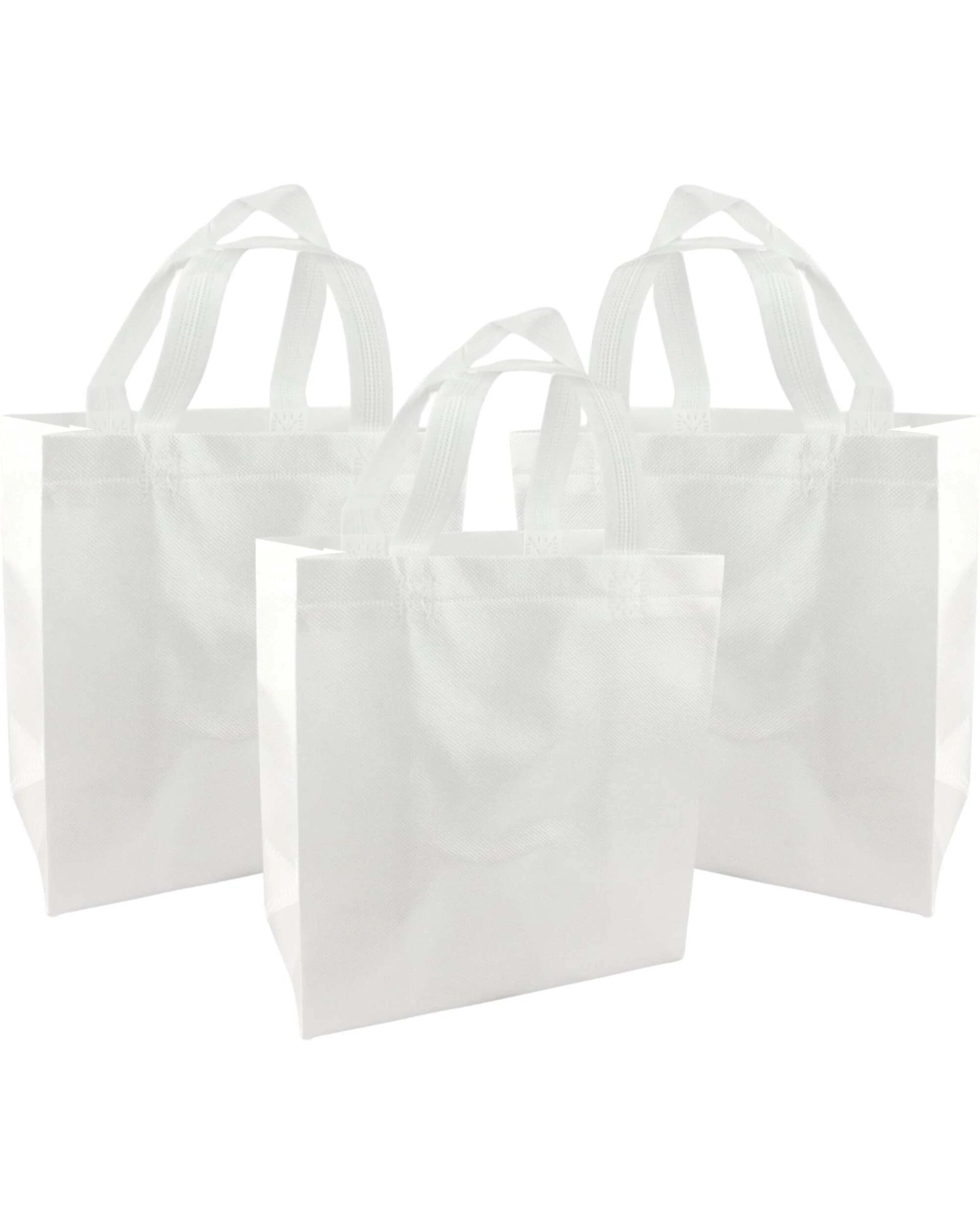 1 Party Maker Party Tote Bags Pack of 12 - White, 1 of 3