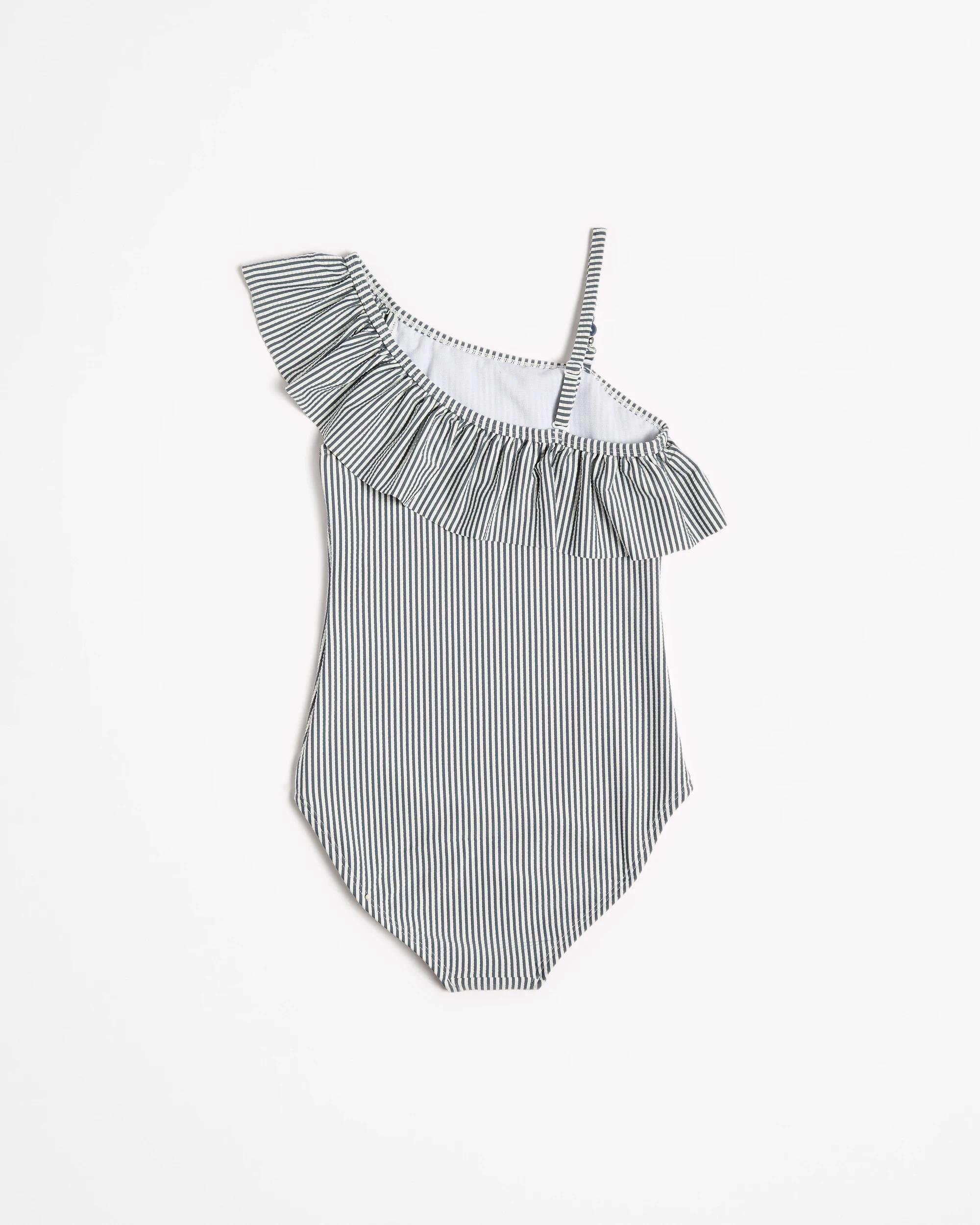 3 Target Textured One Shoulder Swim Suit NAVY STRIPE, 3 of 3