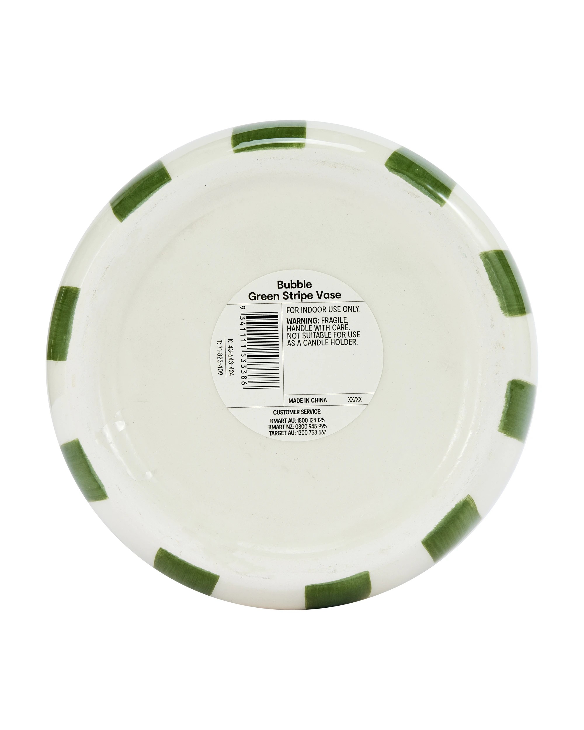 5 Bubble Green Stripe Vase, 5 of 5