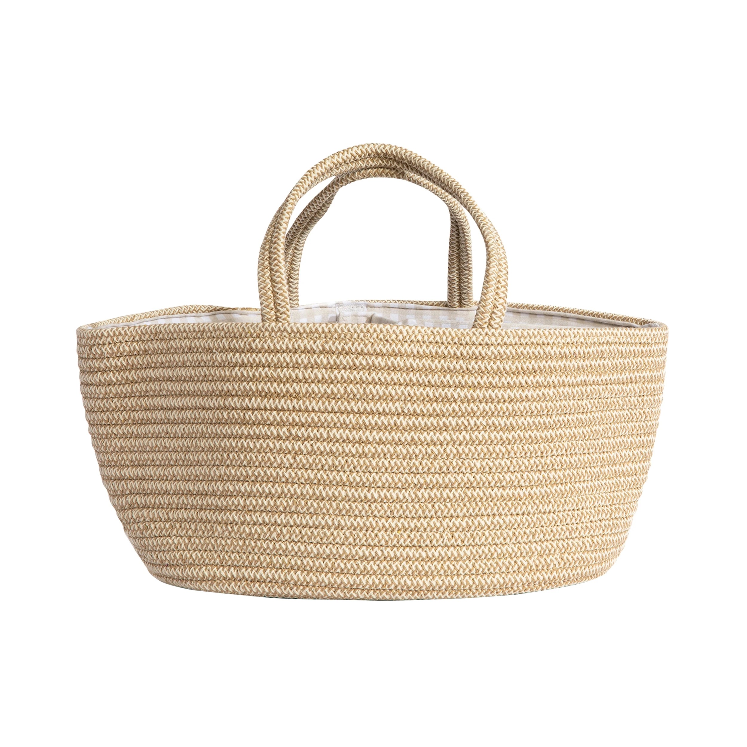 1 Living Textiles Natural Cotton Rope Baby Nappy Caddy, 1 of 3
