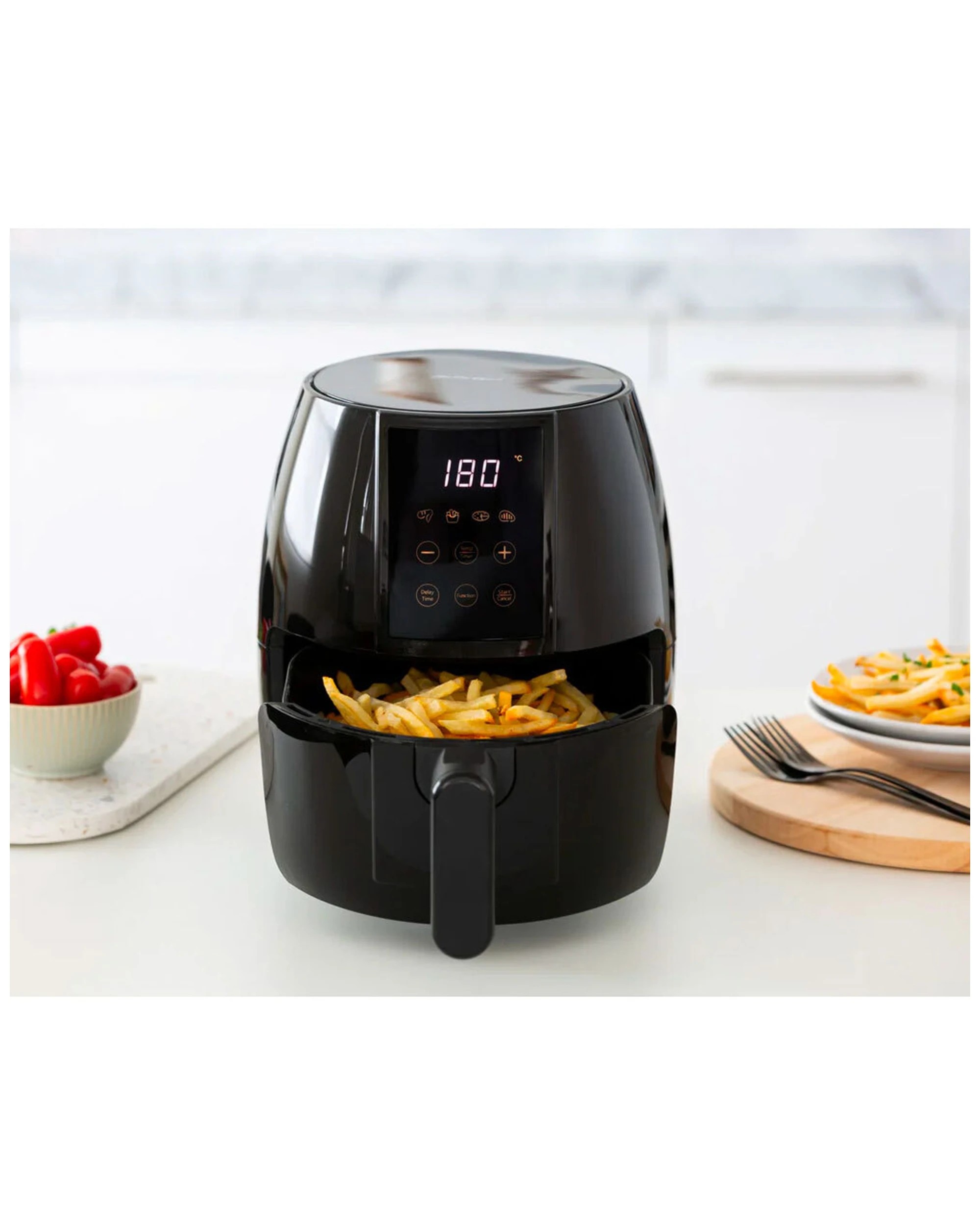 5 Healthy Choice 3l Digital Air Fryer W/200c Non-stick & Removable Basket - Black, 5 of 5