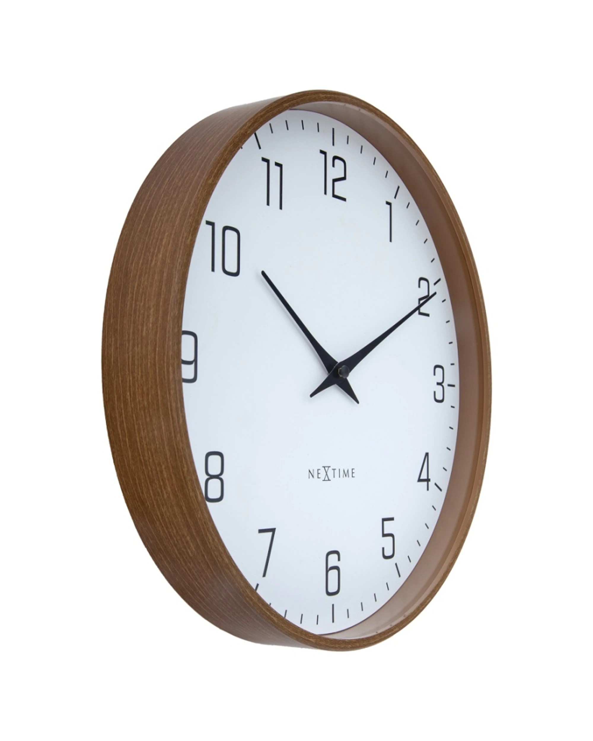 2 NeXtime Lyra Wall Clock Silent Analogue Modern Minimalist Style 30cm - White, 2 of 5
