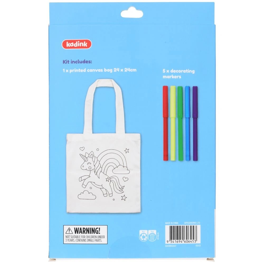2 Kadink Unicorn Colour In Tote Bag Kit, 2 of 5