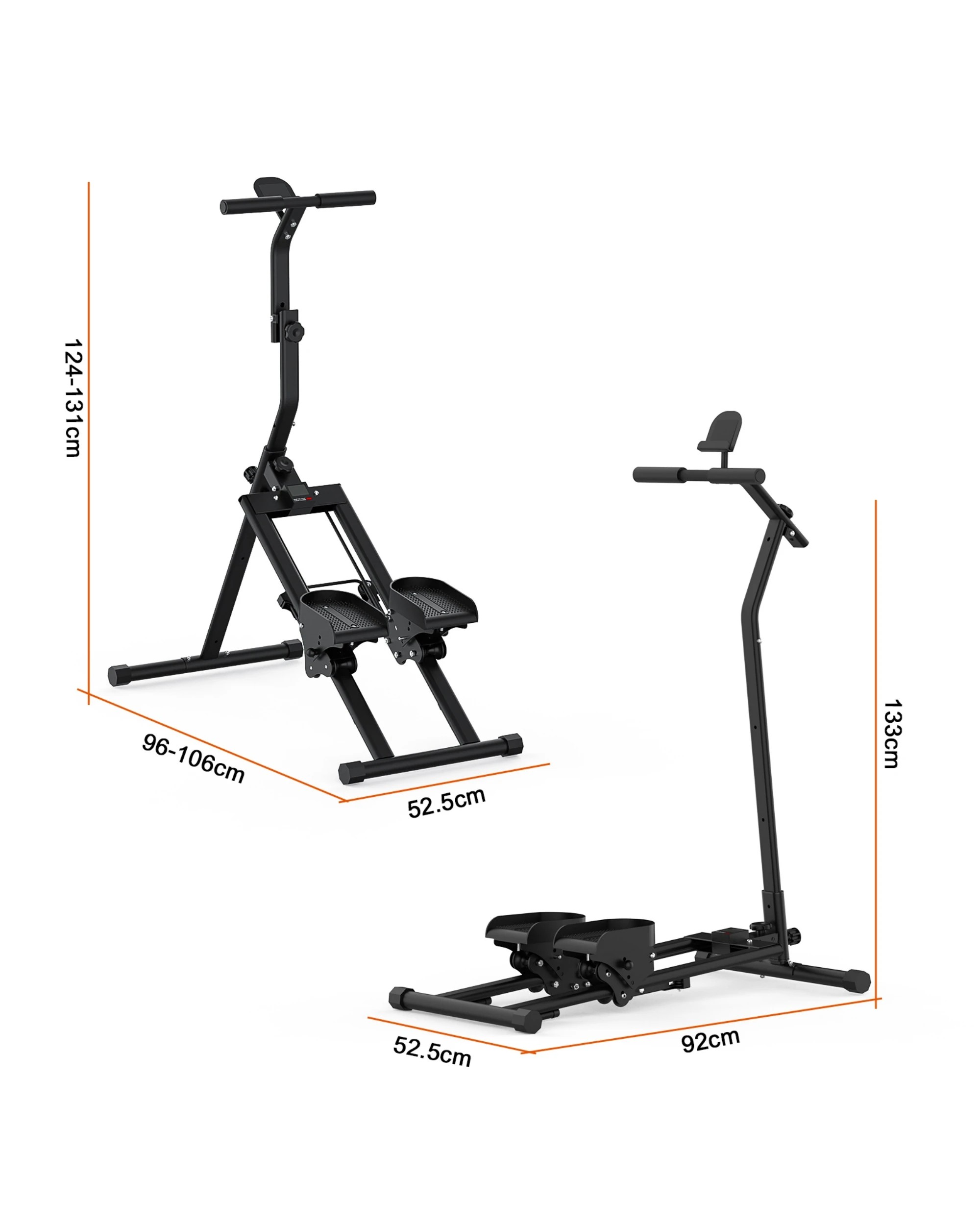 8 Advwin Stair Stepper for Home, Multi-Functional Adjustable Stair Climber for Full-Body Workout, 120KG Capacity, Black, 8 of 8
