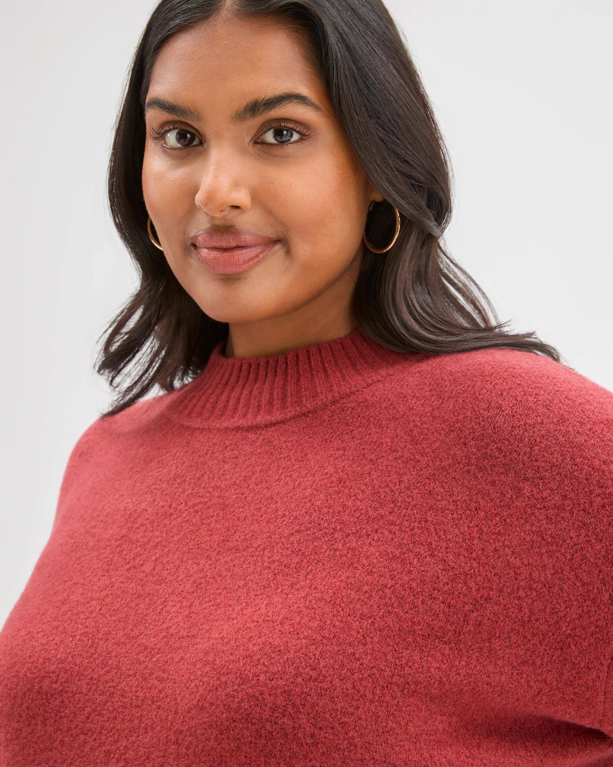 4 Target Curve Plus Size Super Soft Jumper RED PEAR MARLE, 4 of 5